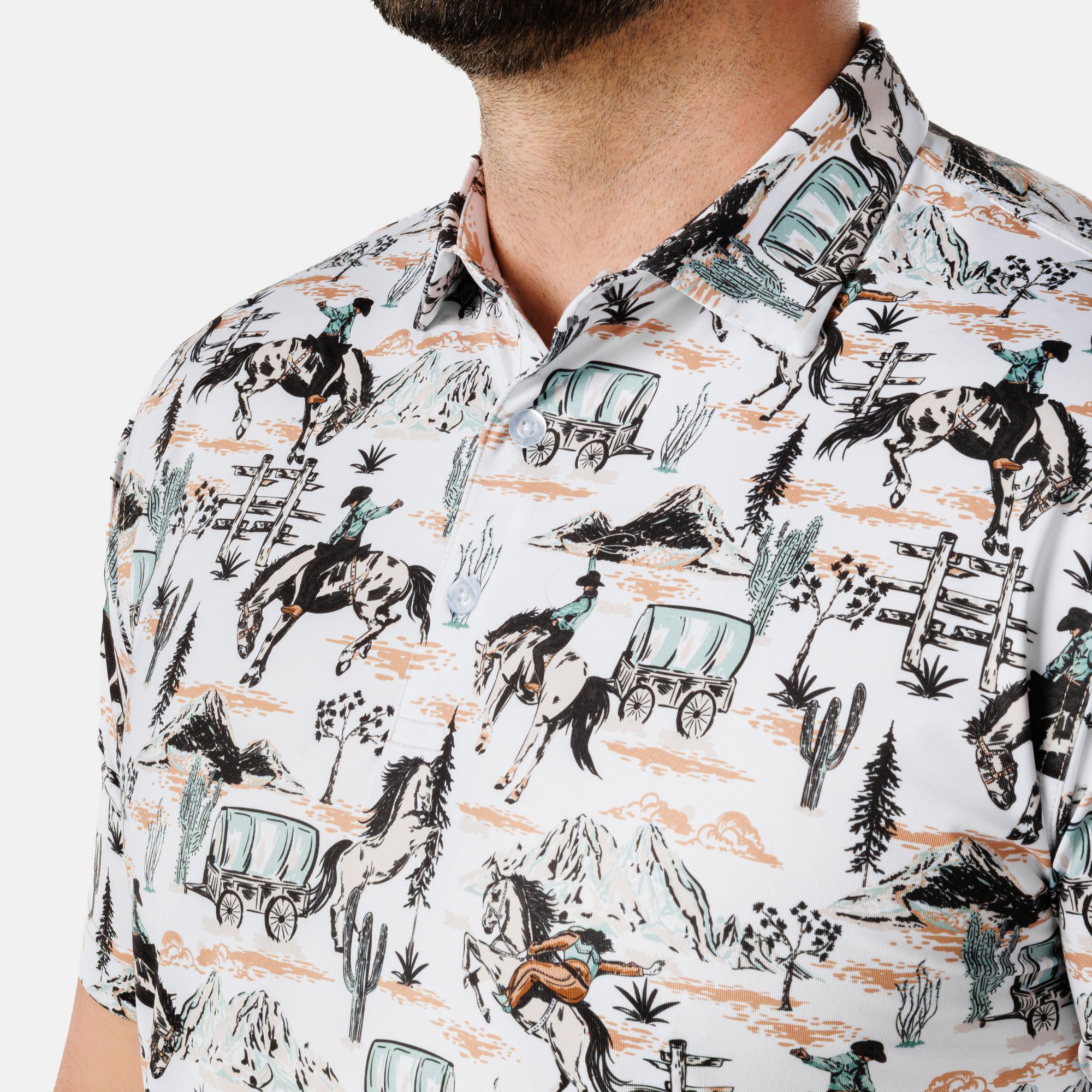 Waggle Men's Rough Riders Golf Polo product image