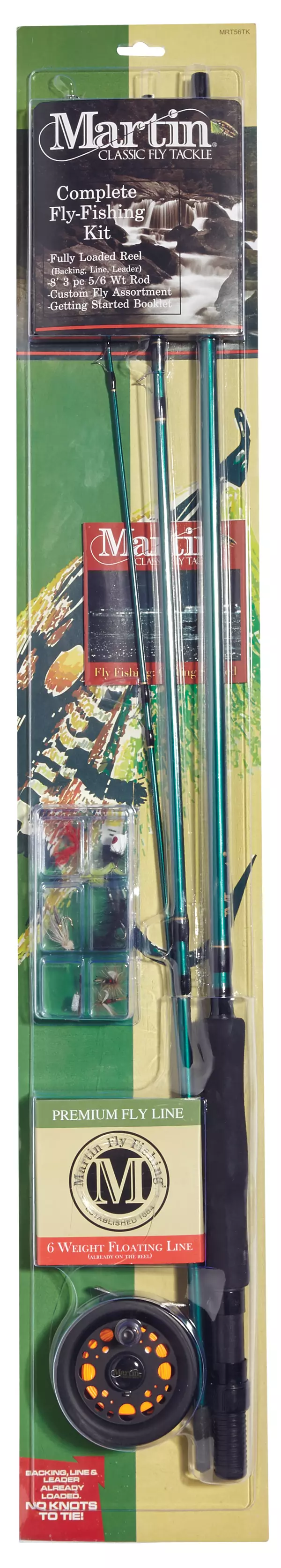 Zebco Martin Complete Fly Fishing Kit Combo Rod and Reel