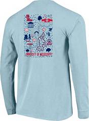 Image One Men's Ole Miss Rebels Chambray Campground Long Sleeve T-Shirt product image