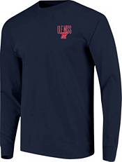 Image One Men's Ole Miss Rebels Blue Tall Type State Long Sleeve T-Shirt product image