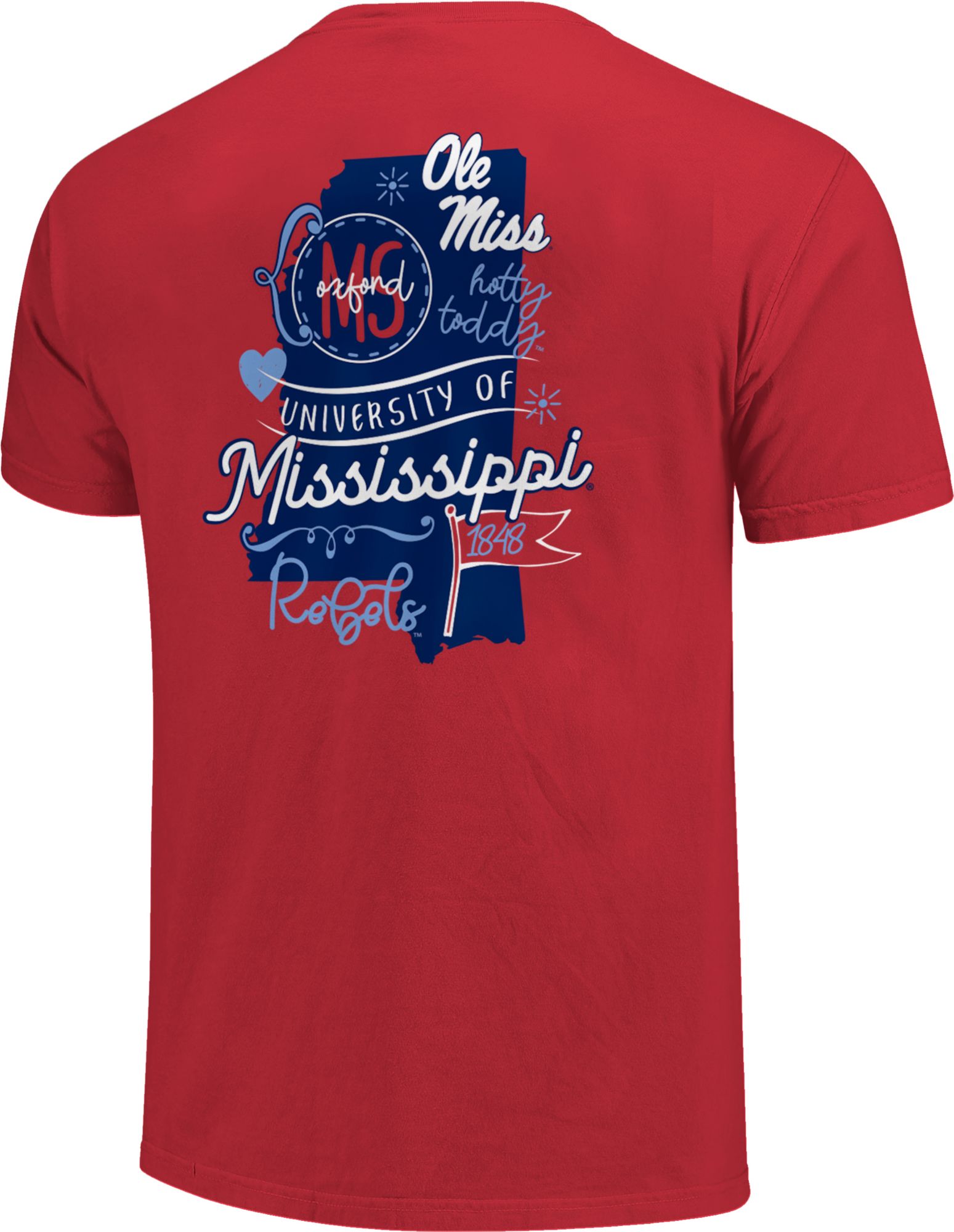 Image One Women's Ole Miss Rebels Red Doodles T-Shirt product image