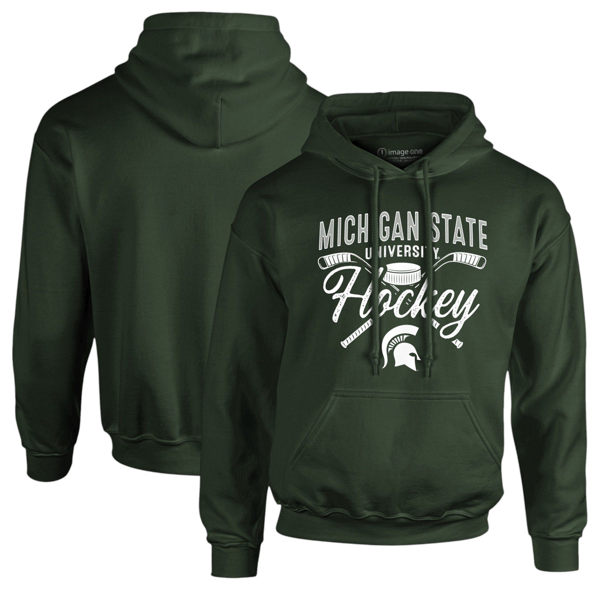 Image One Men's Michigan State Spartans Military Green Naomi Hoodie product image