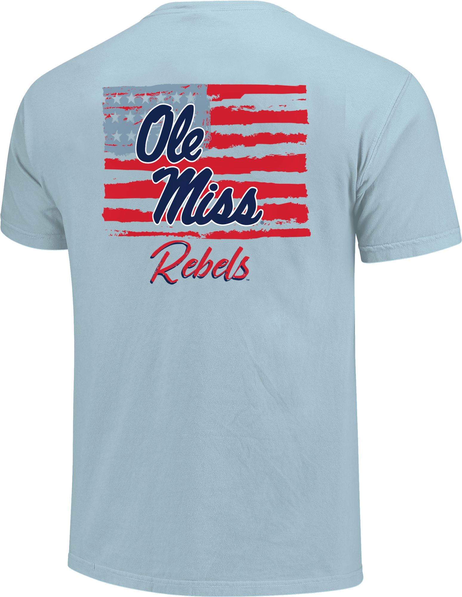 Image One Adult Ole Miss Rebels Americana Light Blue T-Shirt product image