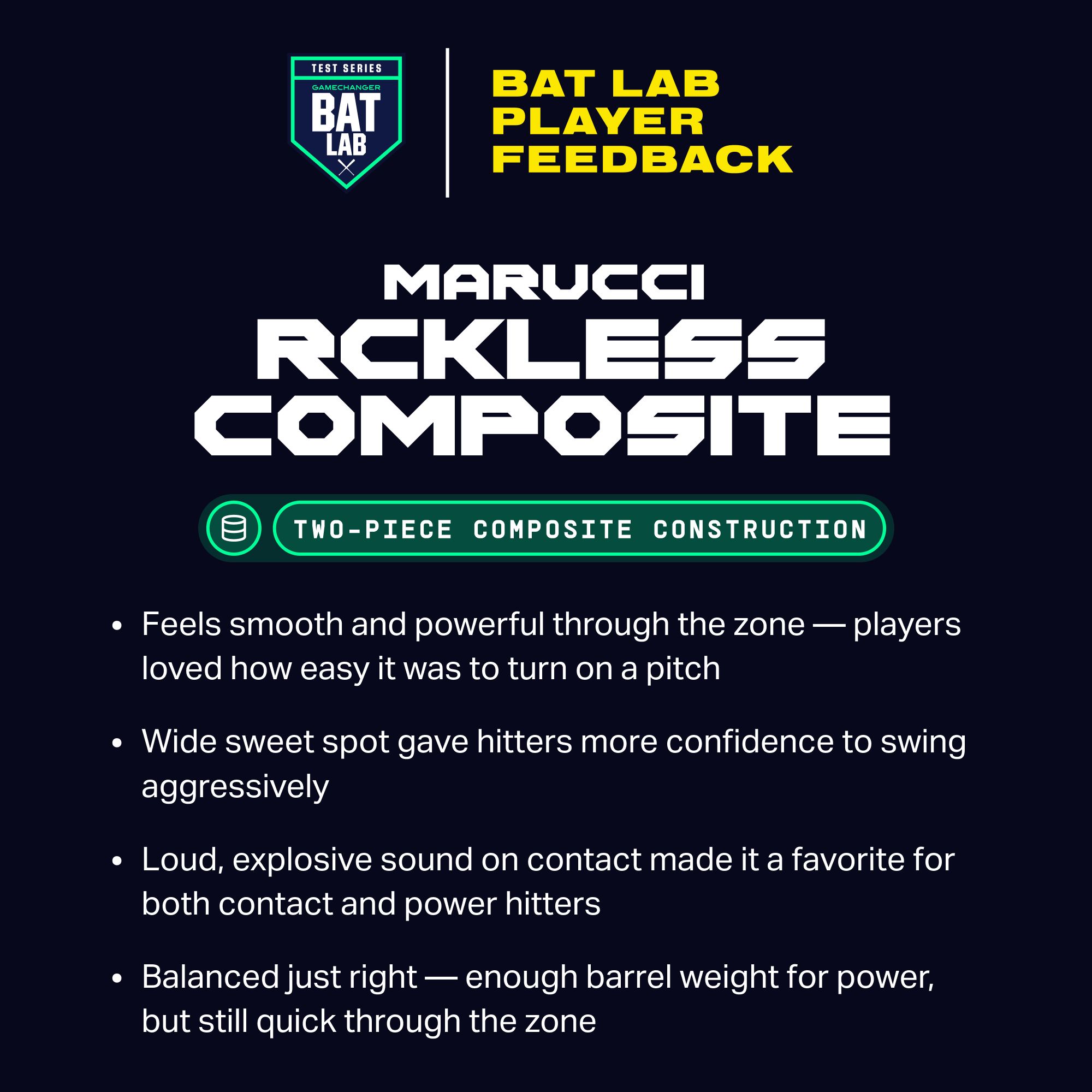 Marucci RCKLESS Composite 2¾'' USSSA Bat 2026 (-8) product image