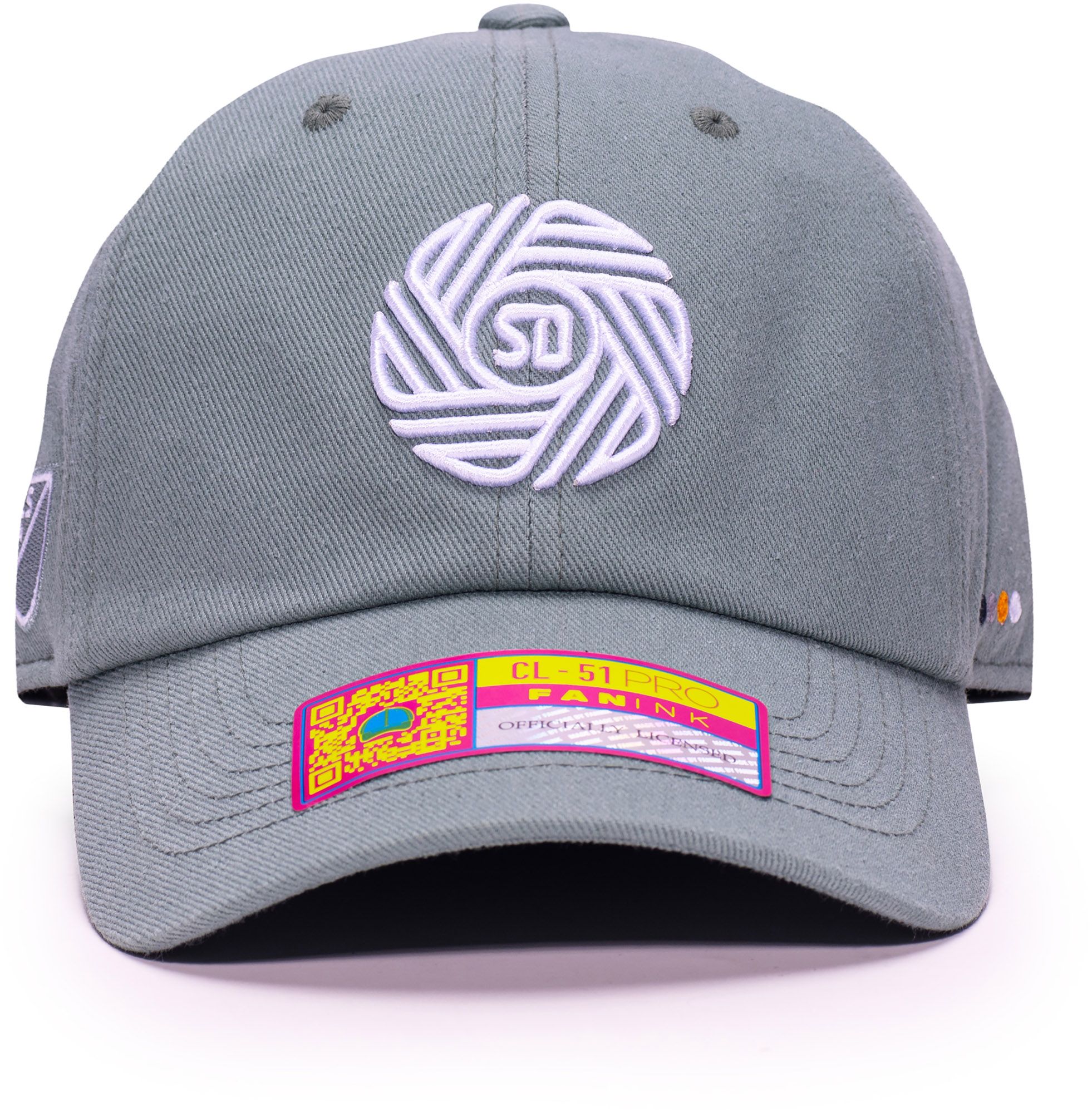 Fan Ink Men's San Diego FC Grey Bamboo Slouch Adjustable Hat product image