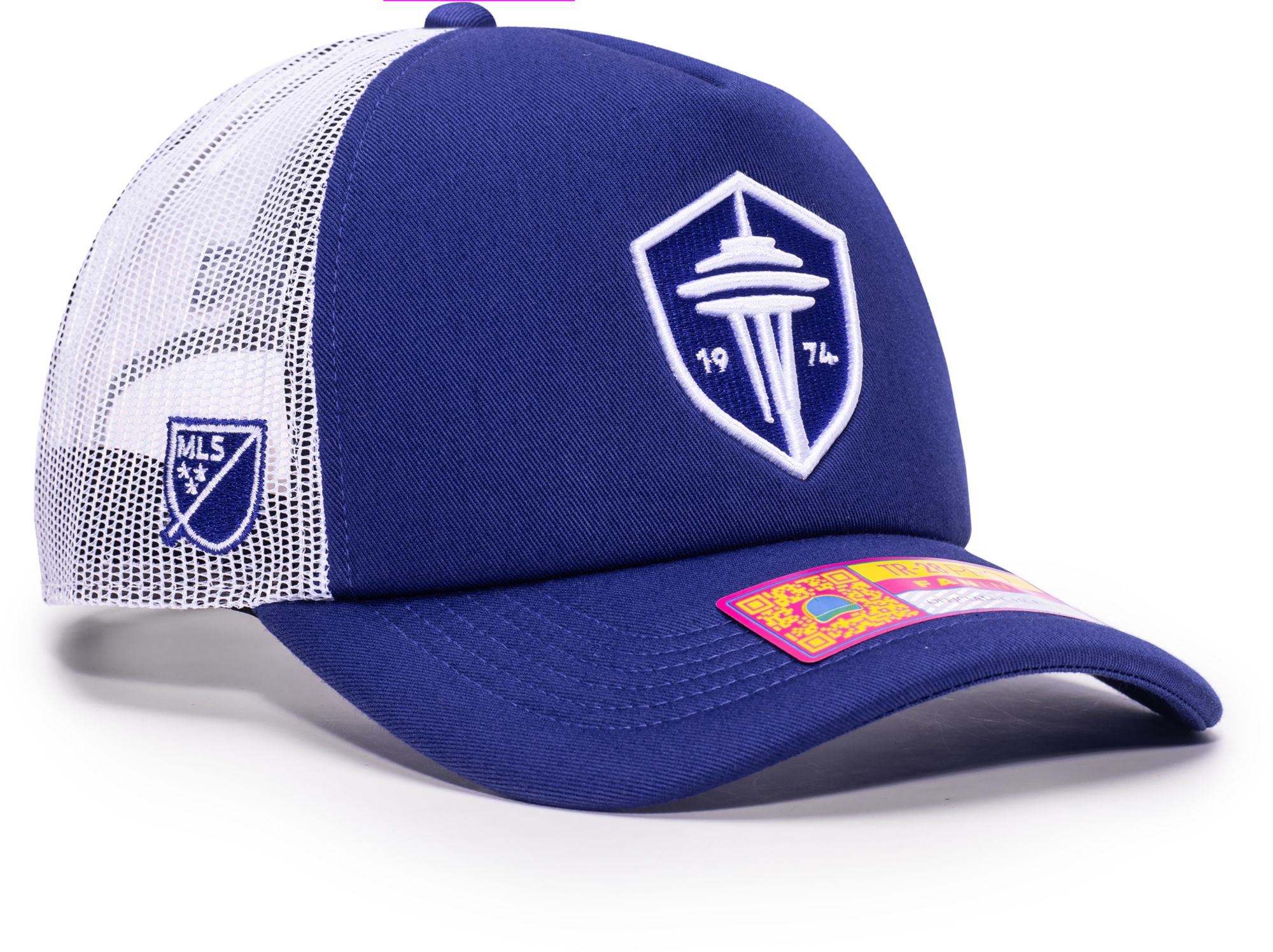 Fan Ink Men's Seattle Sounders Blue Logo Adjustable Trucker Hat product image