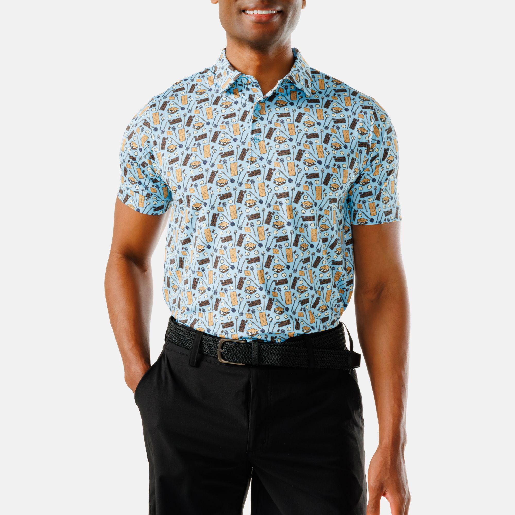 Waggle Men's Want S'more Golf Polo product image