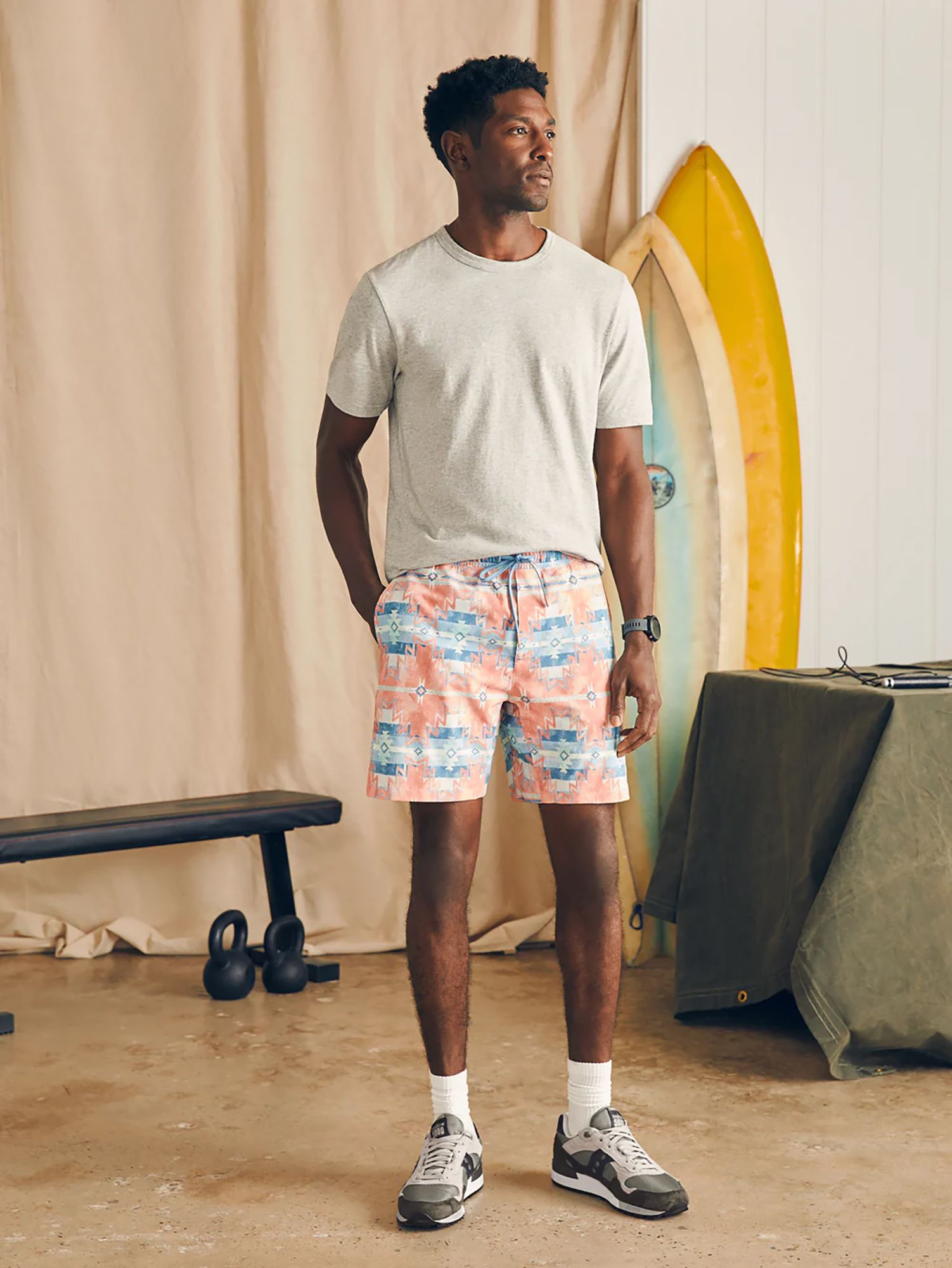 Faherty Men's Doug Good Feather Shorelite Trunks product image