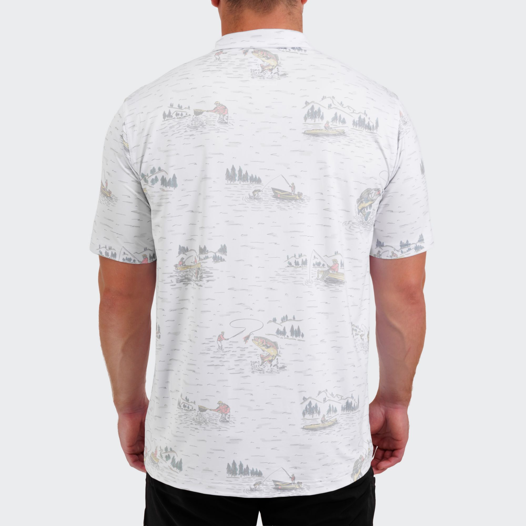 Waggle Men's Tight Lines Golf Polo product image