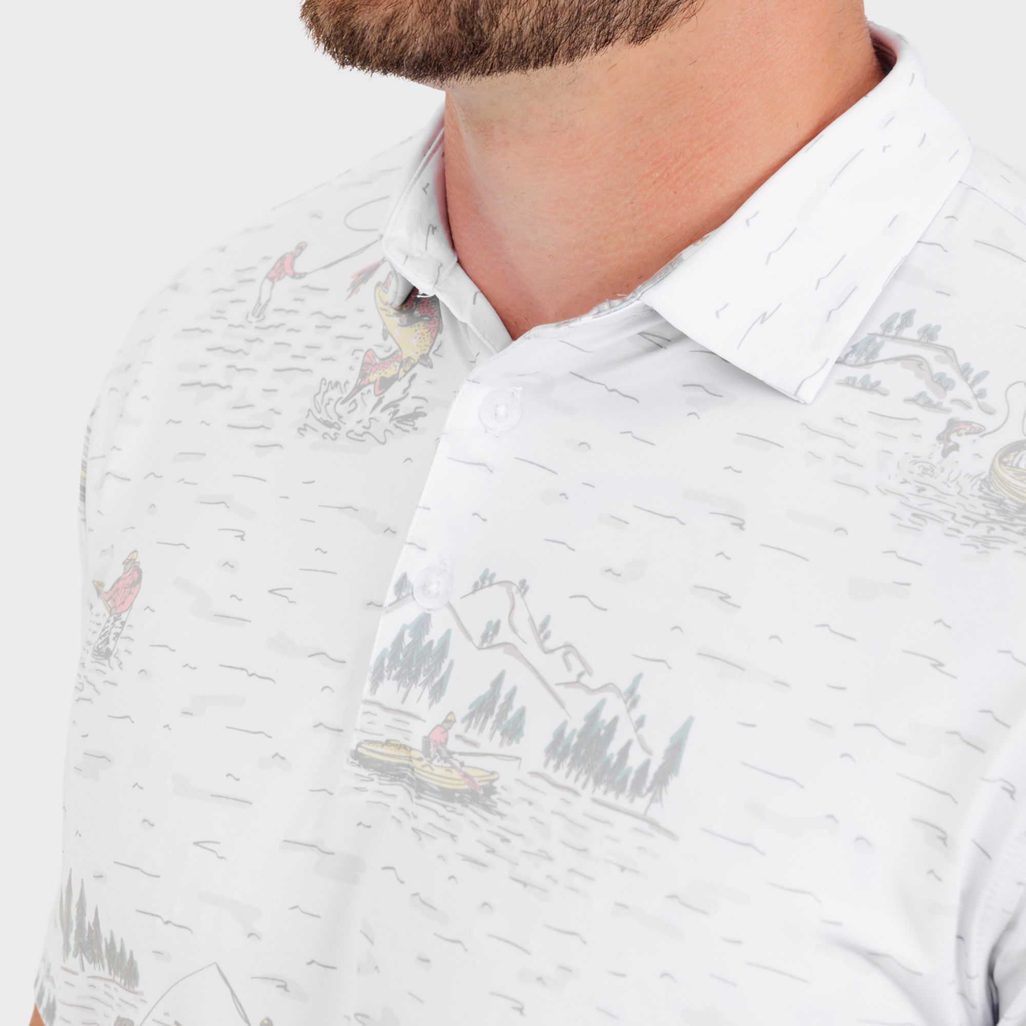 Waggle Men's Tight Lines Golf Polo product image