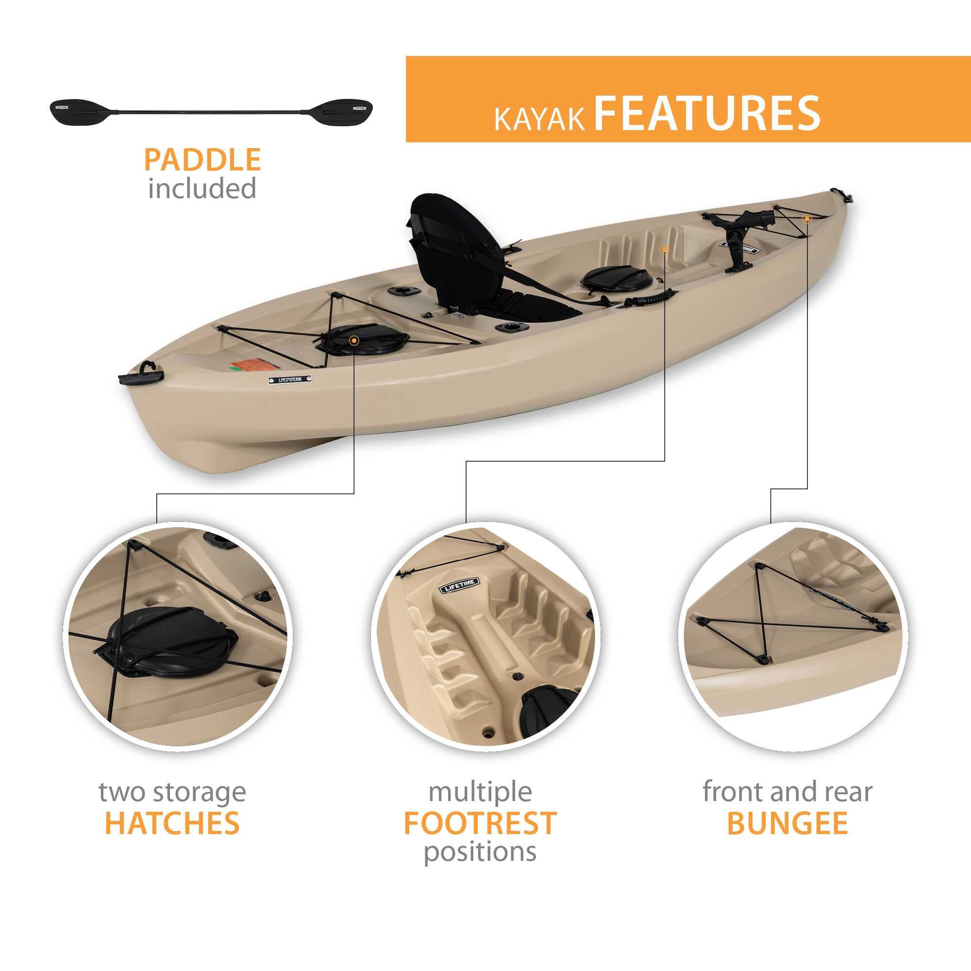 Lifetime Tamarack Muskie 100 Angler Kayak with Paddle Package product image