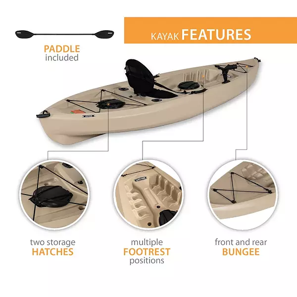 Lifetime Hydros 85 Angler Kayak with Paddle Package