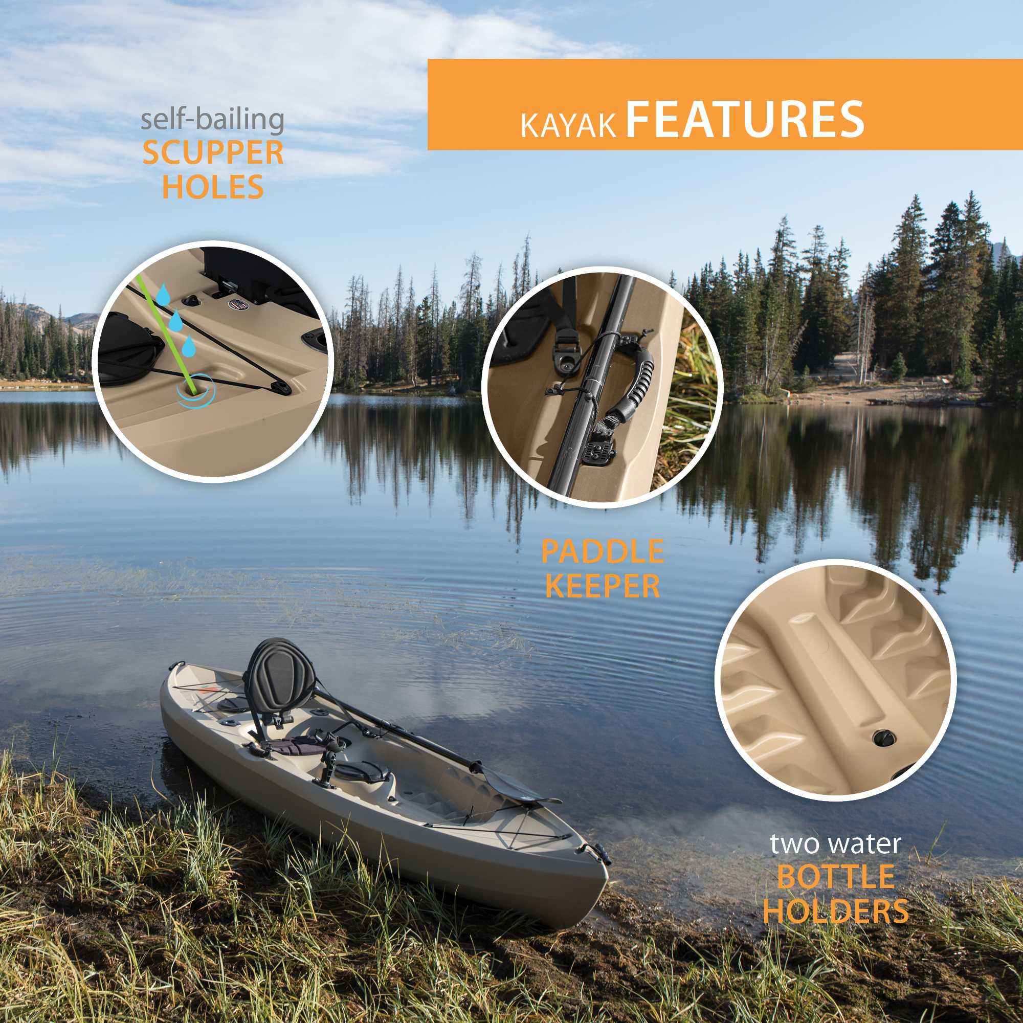 Lifetime Tamarack Muskie 100 Angler Kayak with Paddle Package product image