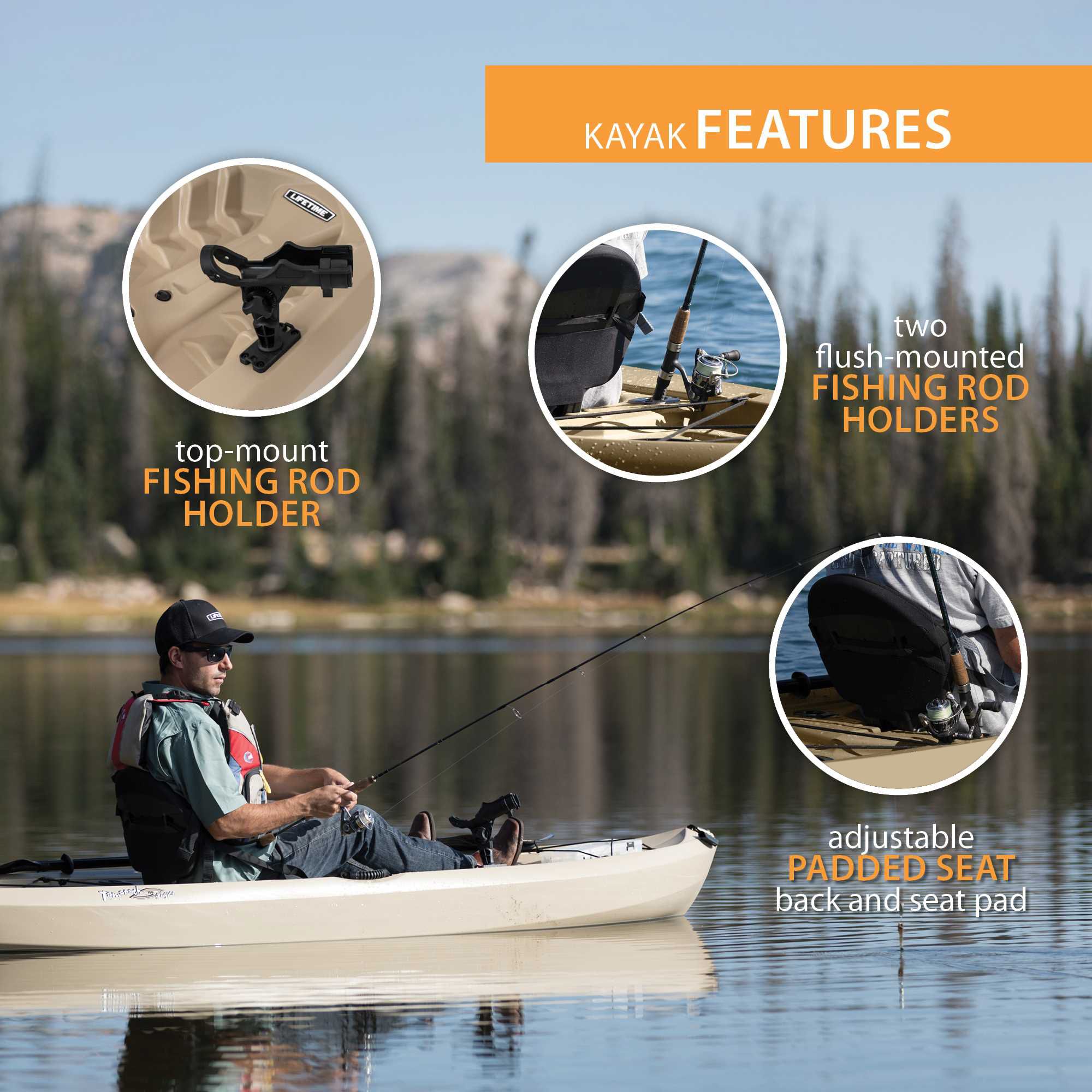 Lifetime Tamarack Muskie 100 Angler Kayak with Paddle Package product image