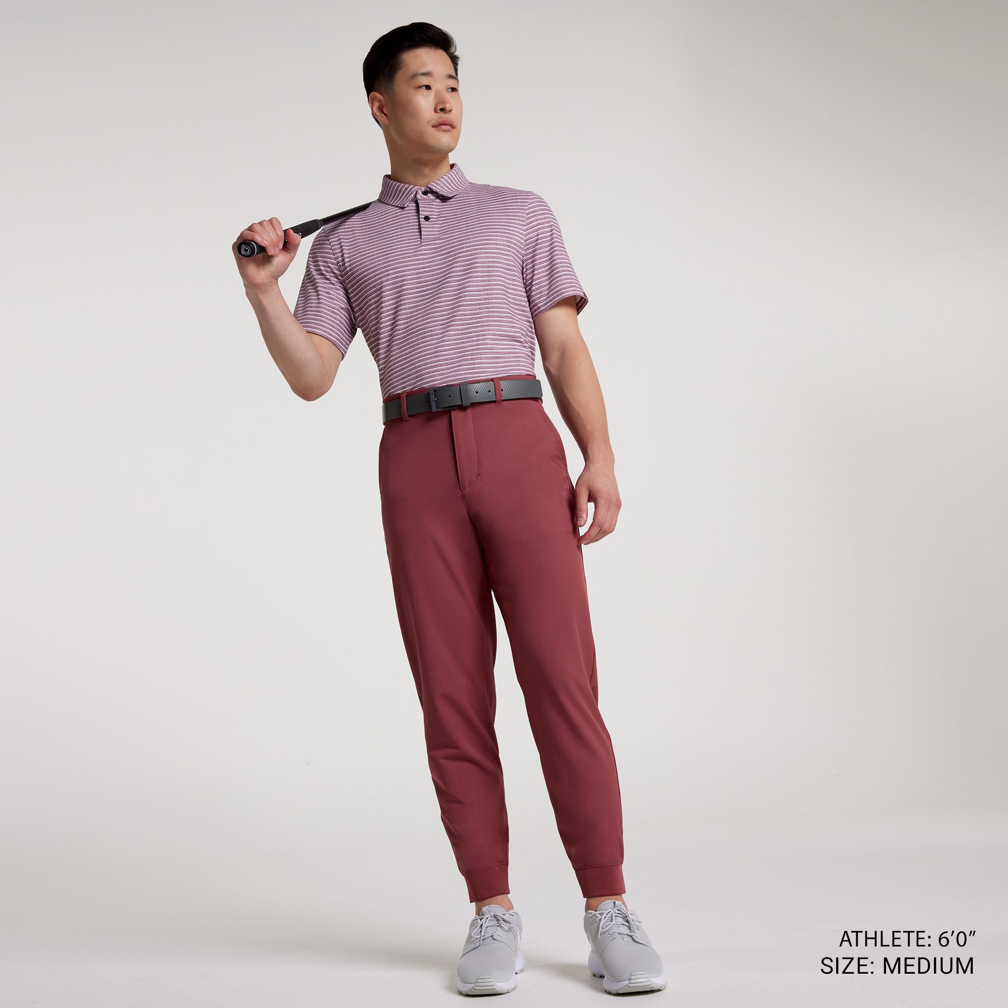 VRST Men's Slub Stripe Mesh Golf Polo product image