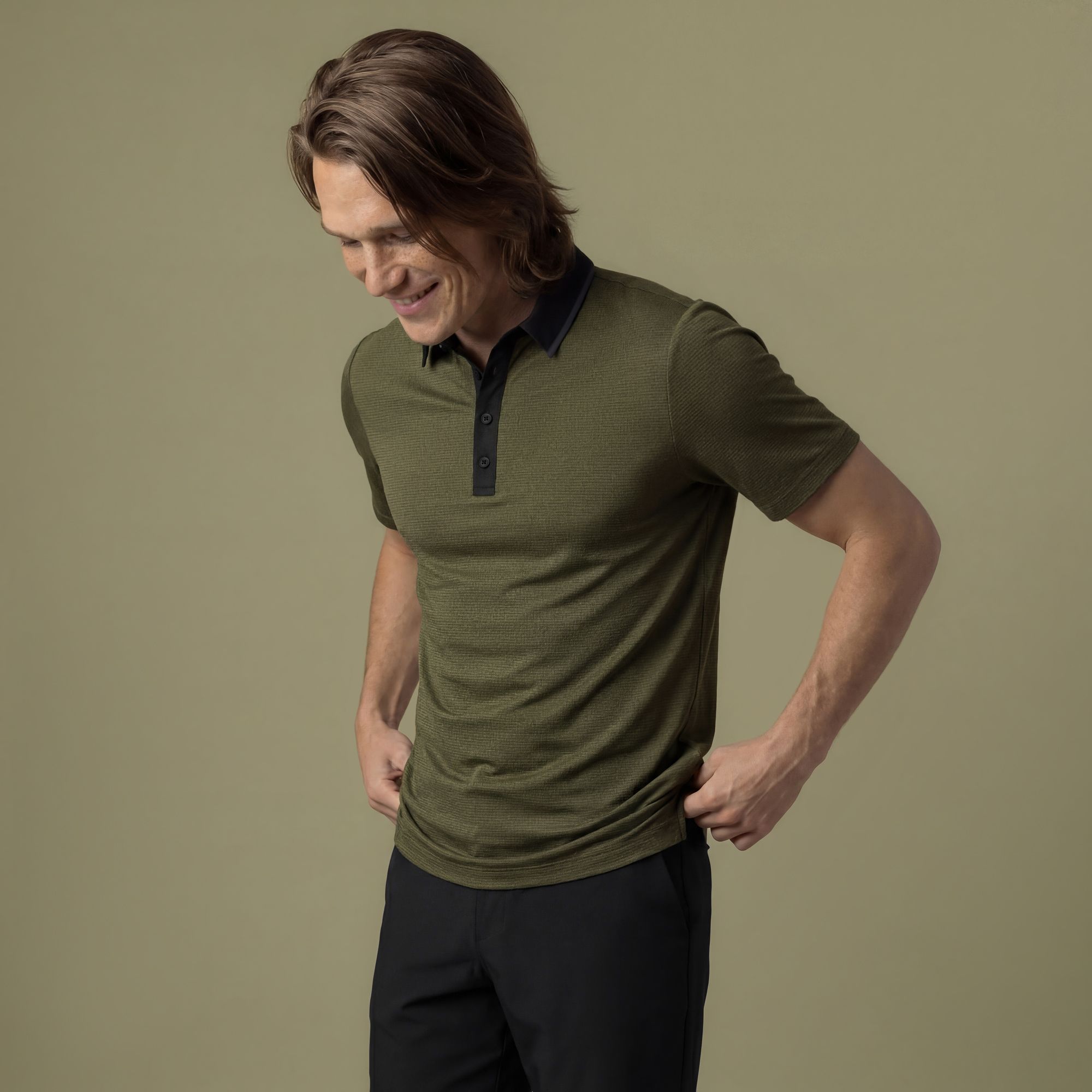 VRST Men's Golf Performance Colorblock Polo product image