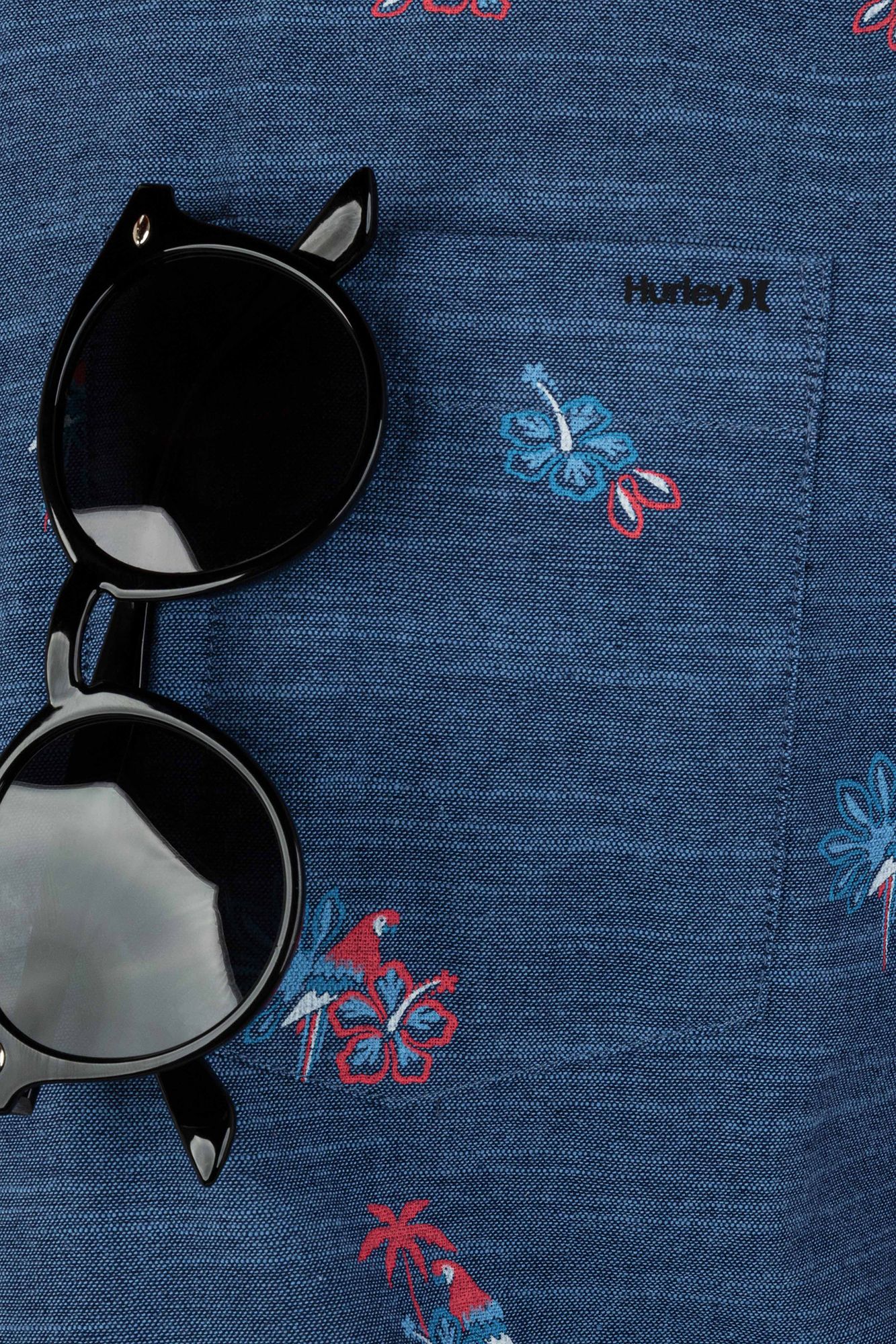 Hurley Men's One and Only Stretch Print Short Sleeve Shirt product image