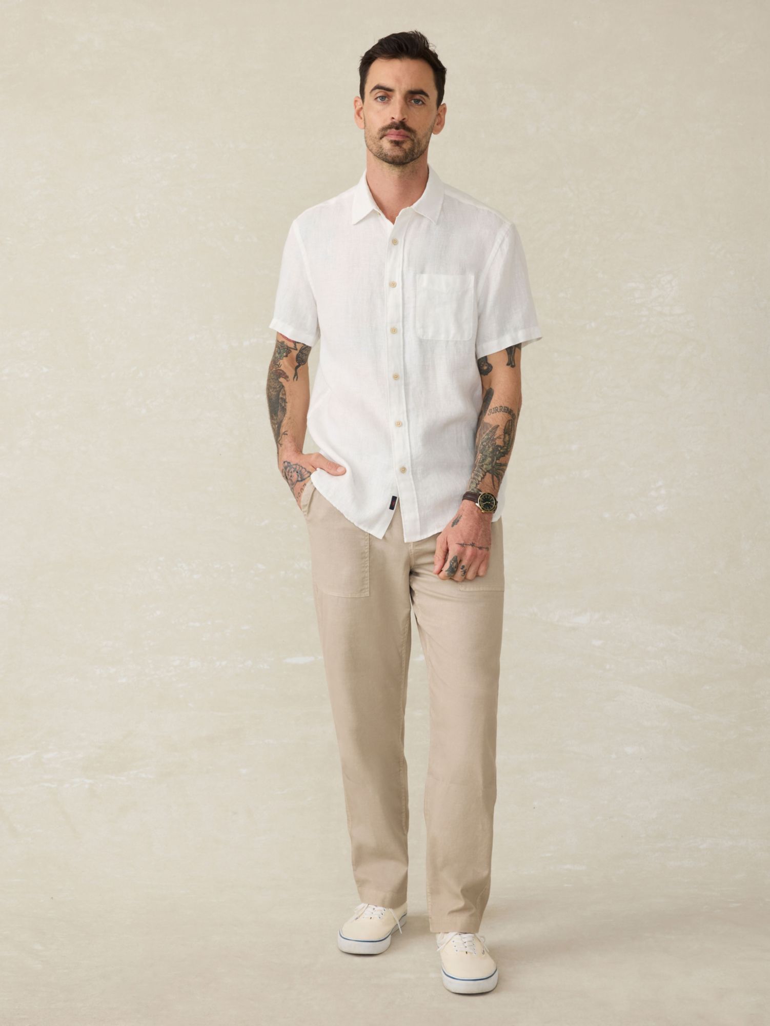 Faherty Men's Palma Linen Short Sleeve Shirt product image