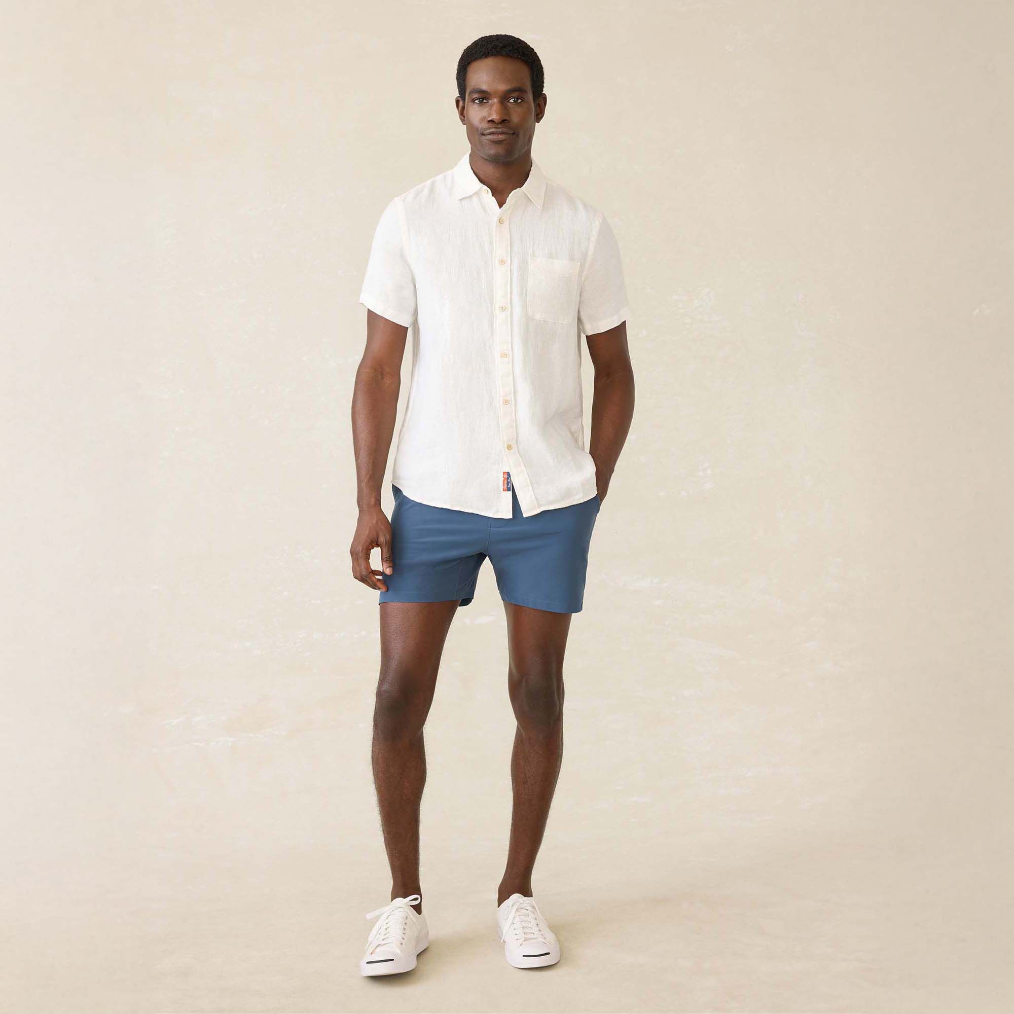 Faherty Men's Palma Linen Short Sleeve Shirt product image