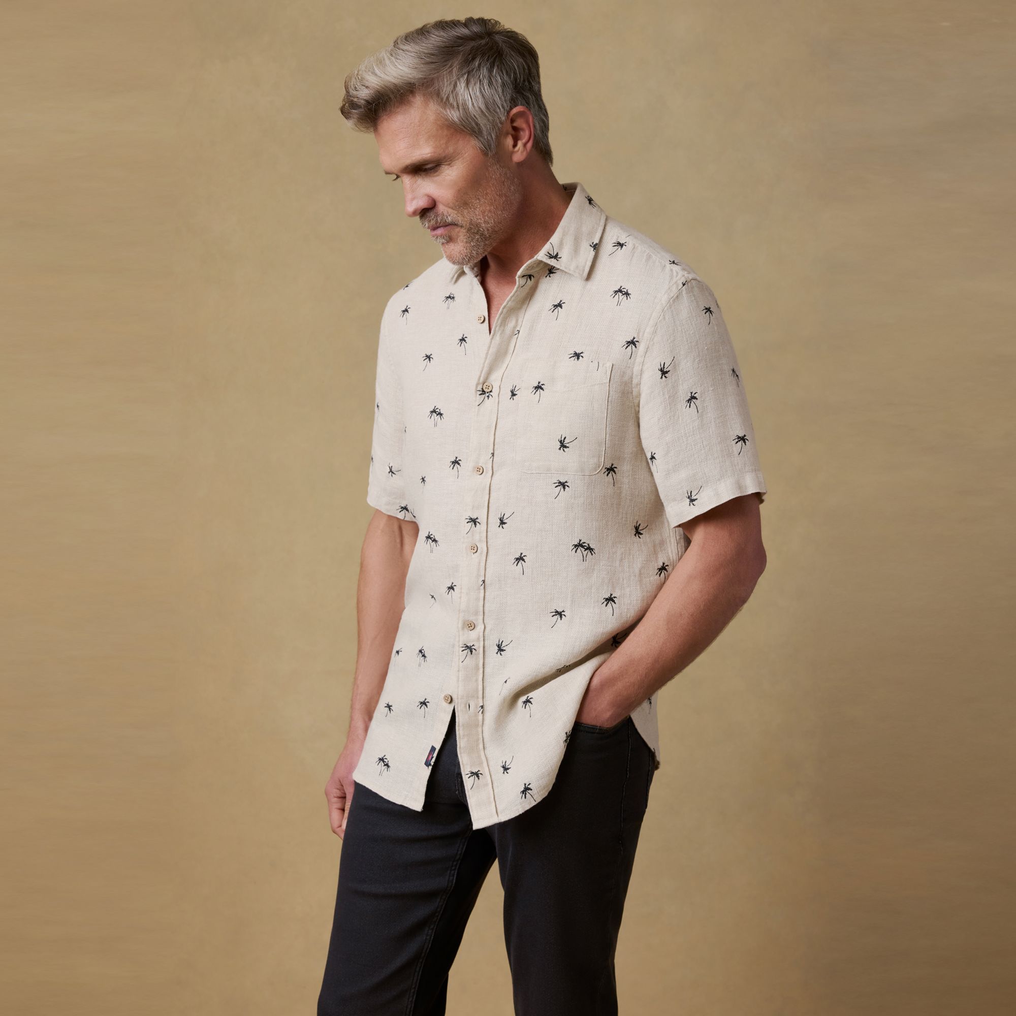 Faherty Men's Palma Linen Short Sleeve Shirt product image