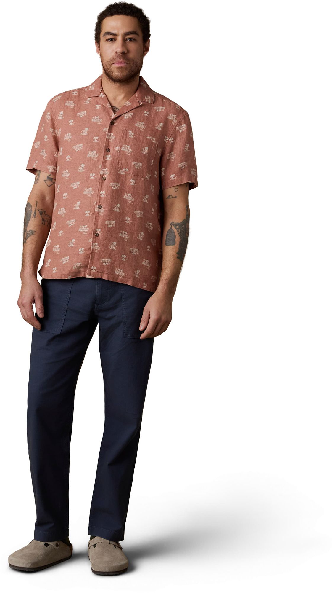 Faherty Men's Palma Linen Camp Short Sleeve Shirt product image