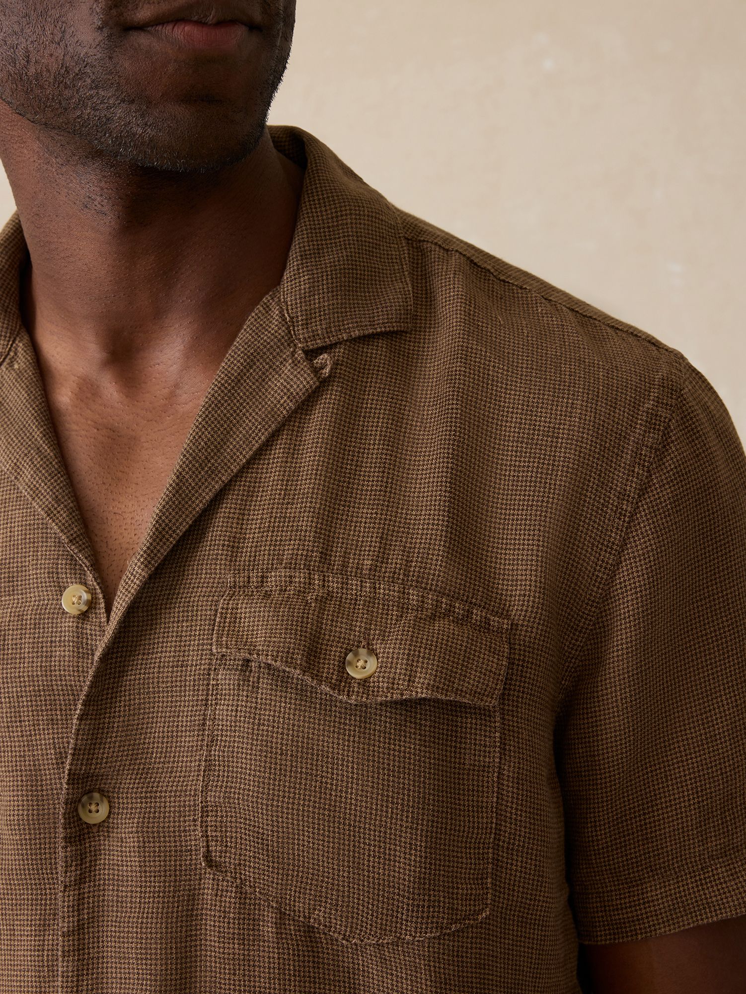 Faherty Men's Reserve Basque Short Sleeve Camp Shirt product image