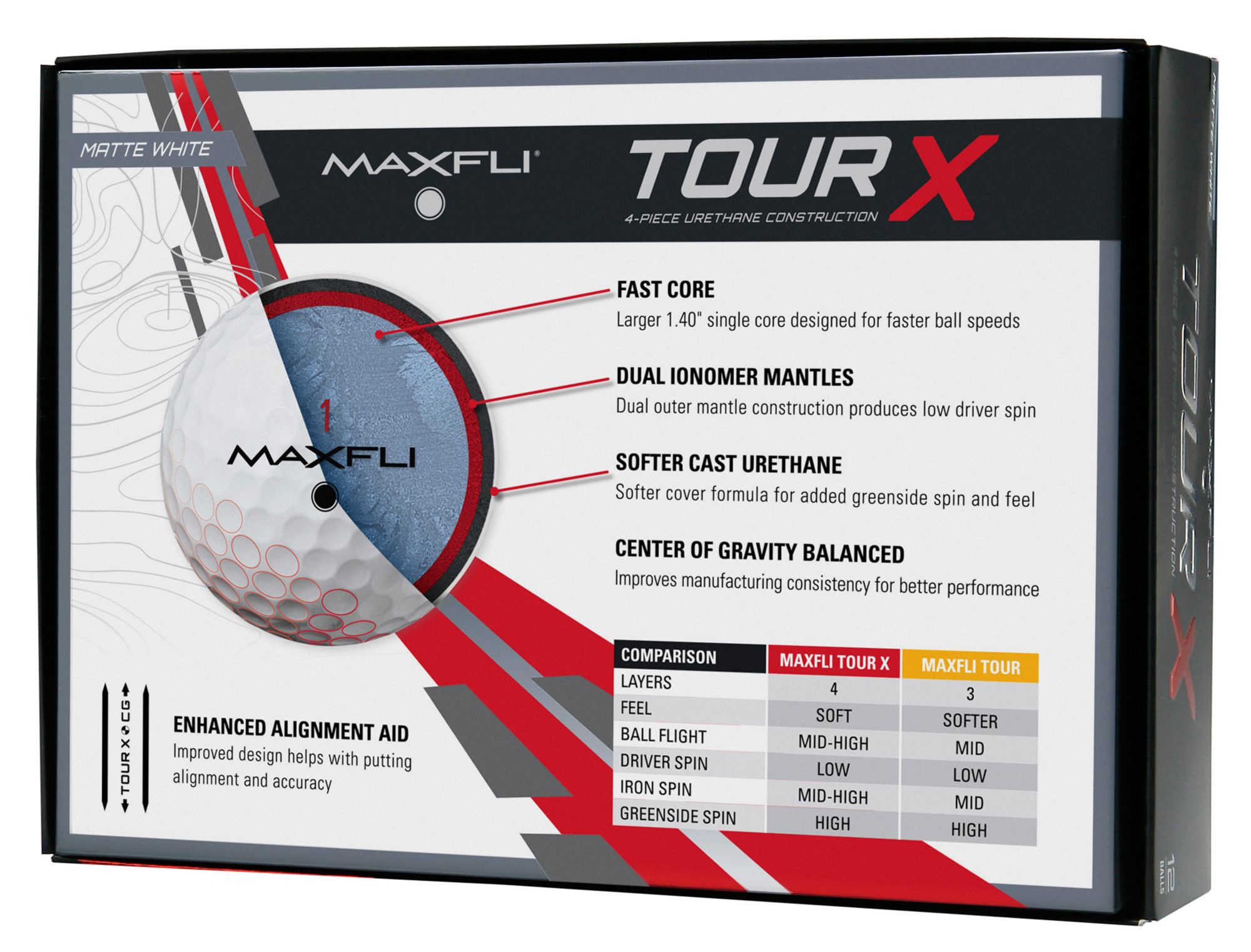 Maxfli 2021 Tour X Matte Golf Balls product image
