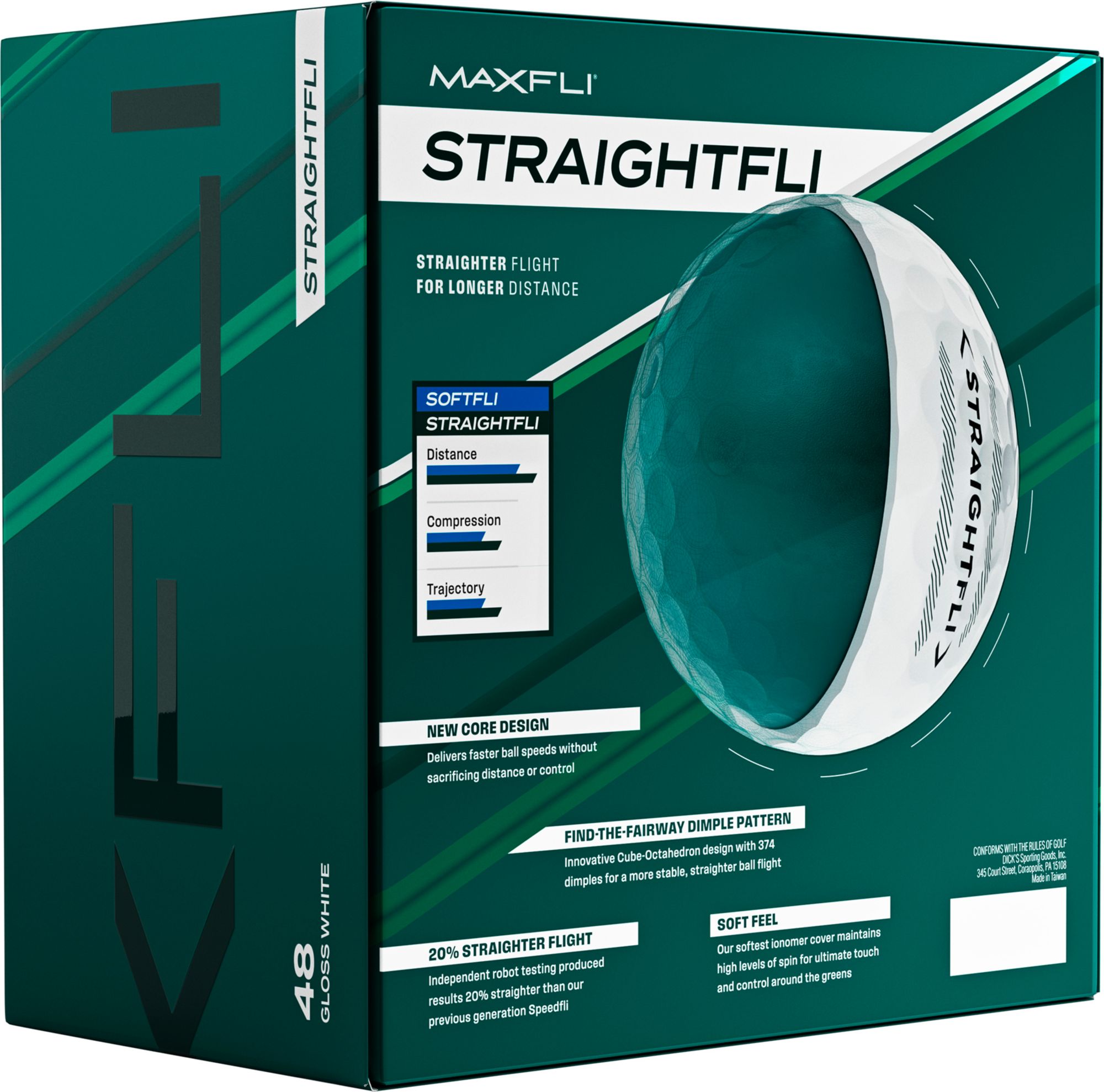 Maxfli StraightFli Golf Balls - 48 Pack product image