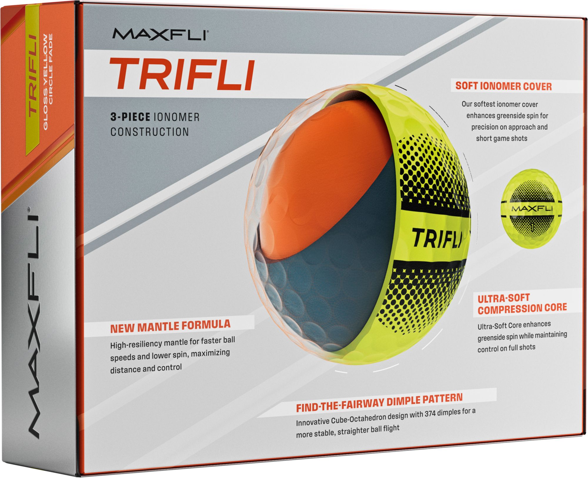Maxfli TriFli Fade Golf Balls product image