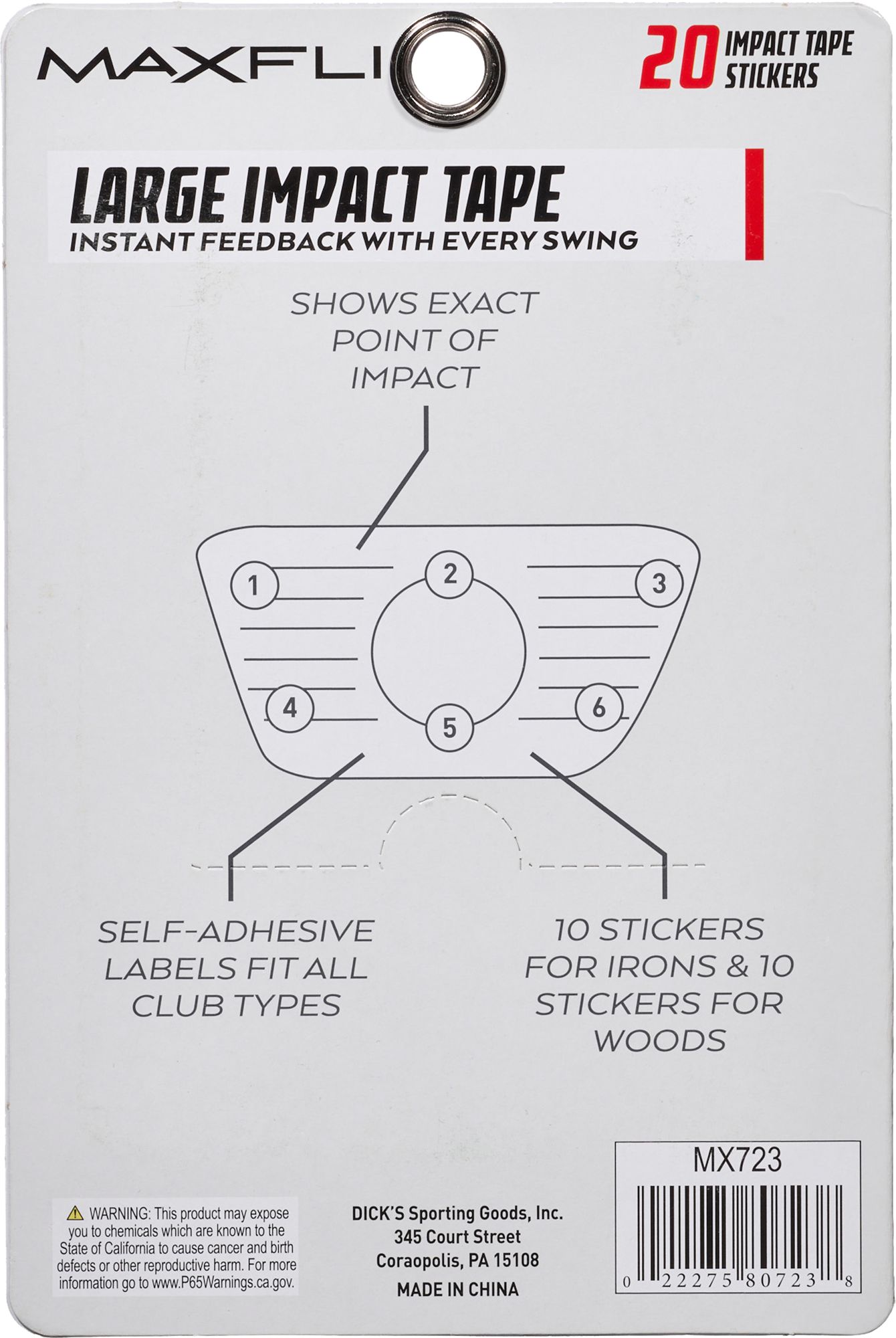 Maxfli Large Impact Tape Stickers product image