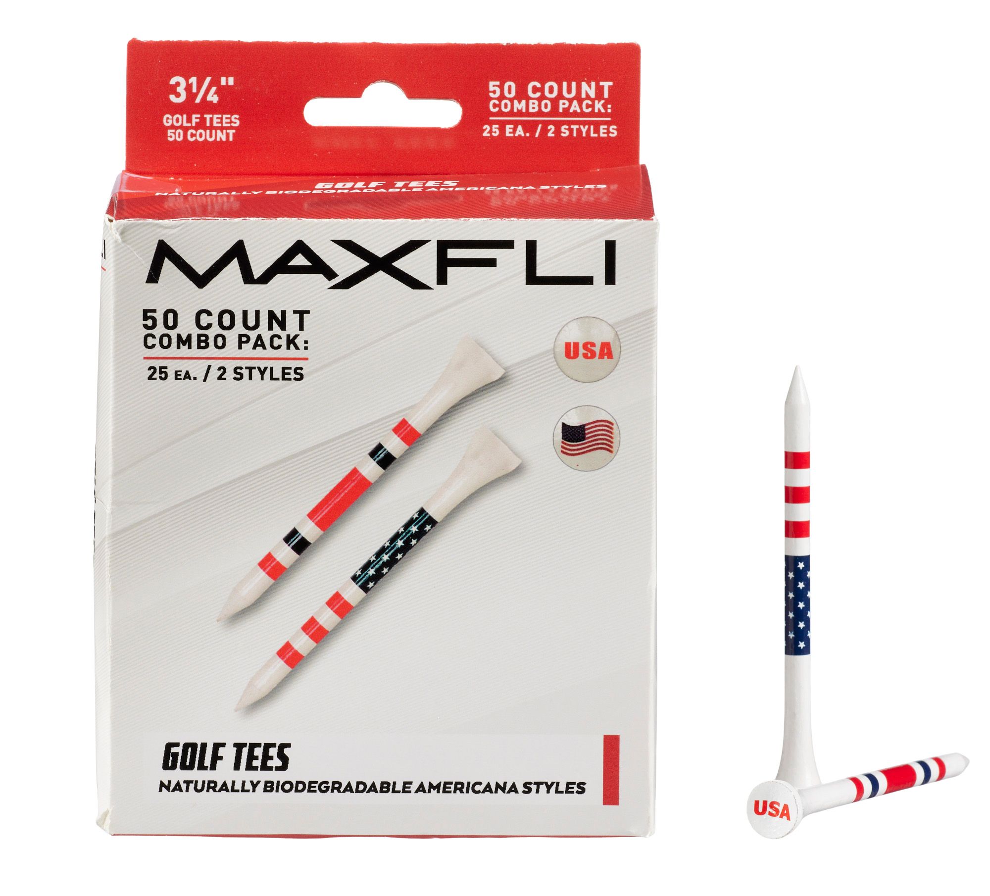Maxfli 3 1/4" USA Tees 50 Pack product image