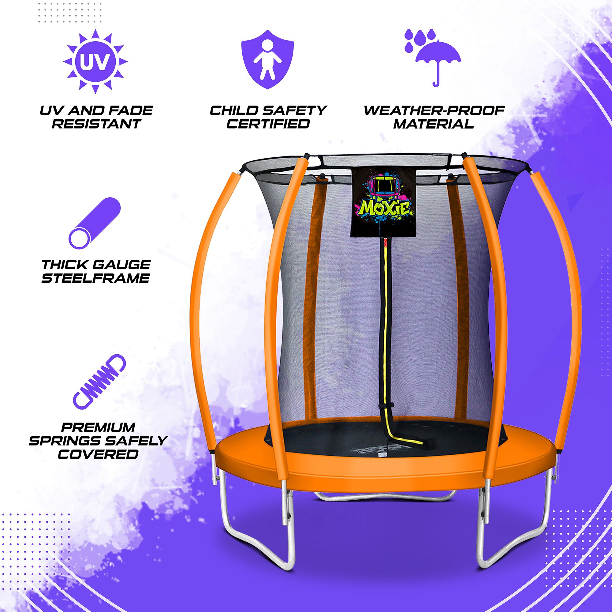 Upper Bounce 6 Foot Pumpkin-Shaped Trampoline Set with Net product image