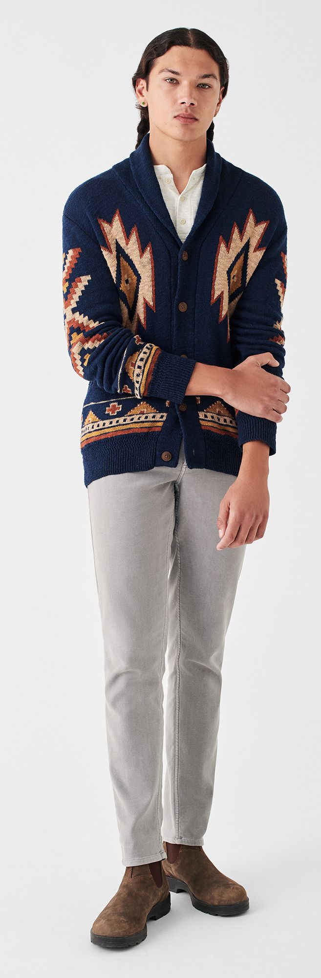 Faherty Men's B.Yellow Cardigan product image