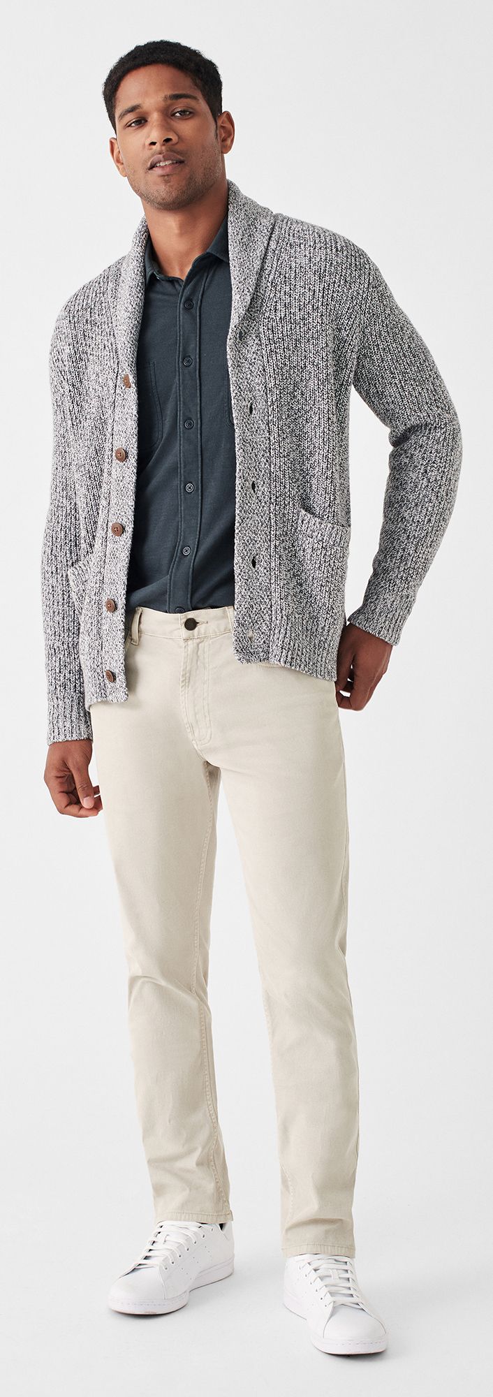 Faherty Men's Marled Cotton Cardigan product image