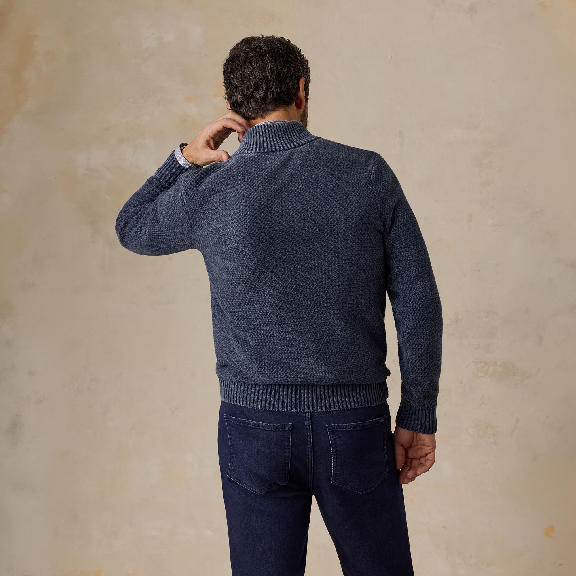 Faherty Men's Sunwashed Dockside 1/4 Button Sweater product image