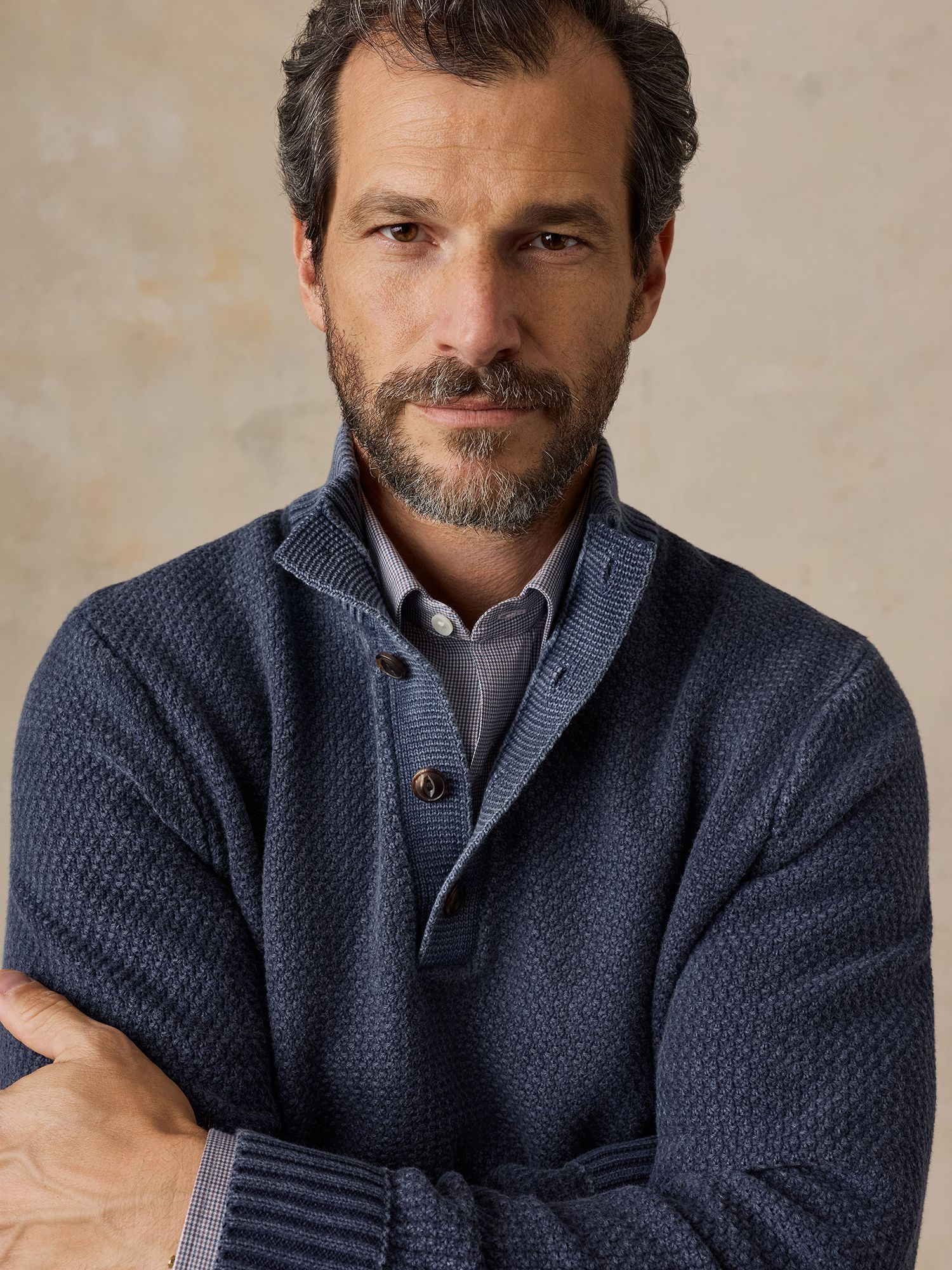 Faherty Men's Sunwashed Dockside 1/4 Button Sweater product image