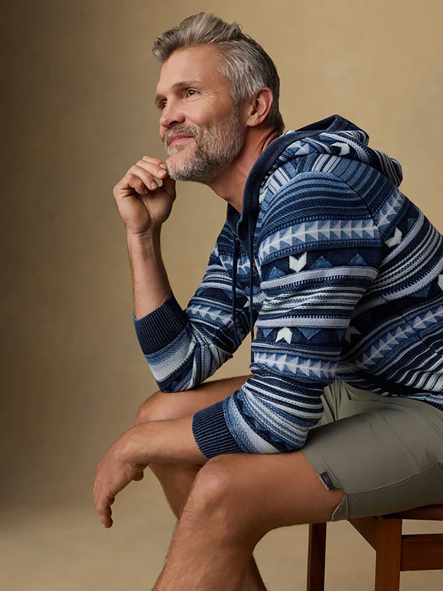 Faherty  Men's Indigo Hoodie product image
