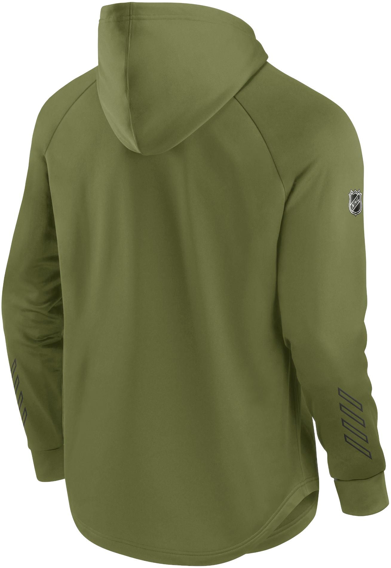 NHL Columbus Blue Jackets Authentic Pro Military Green Pullover Hoodie product image