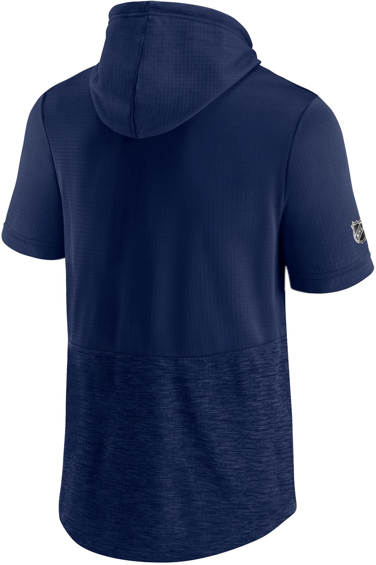 NHL New York Rangers Authentic Pro Locker Room Navy Short-Sleeve Pullover Hoodie product image