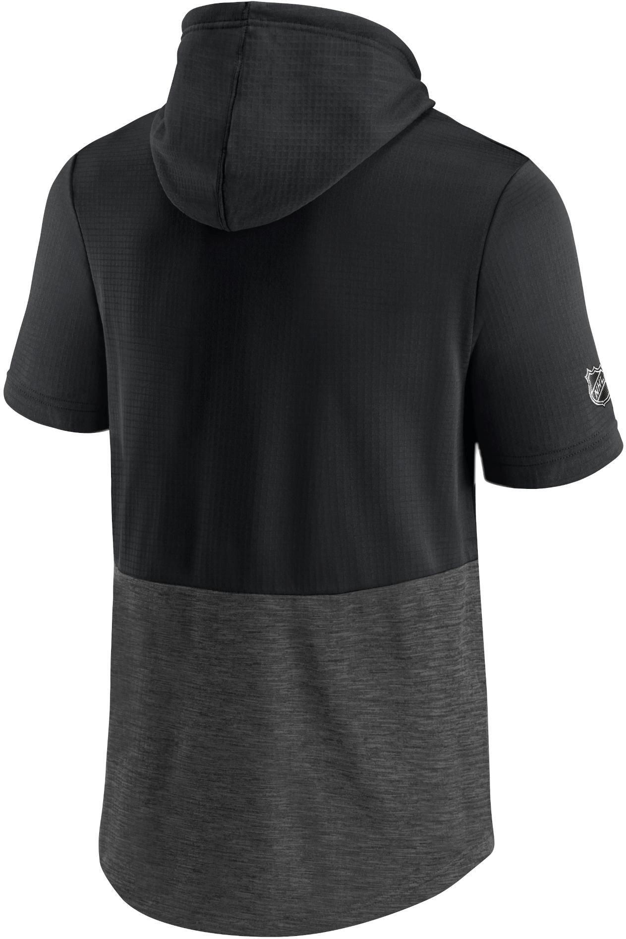 NHL San Jose Sharks Authentic Pro Locker Room Black Short-Sleeve Pullover Hoodie product image