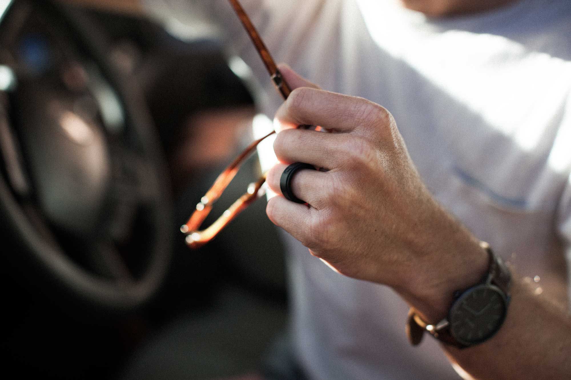 QALO Men's Step Edge Silicone Ring product image