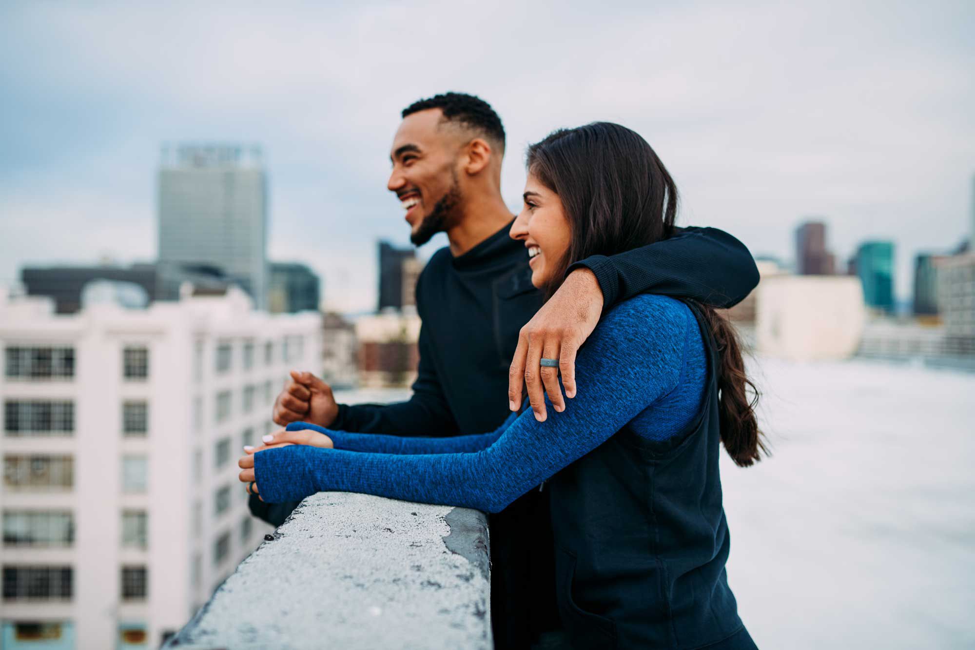 QALO Men's Step Edge Silicone Ring product image