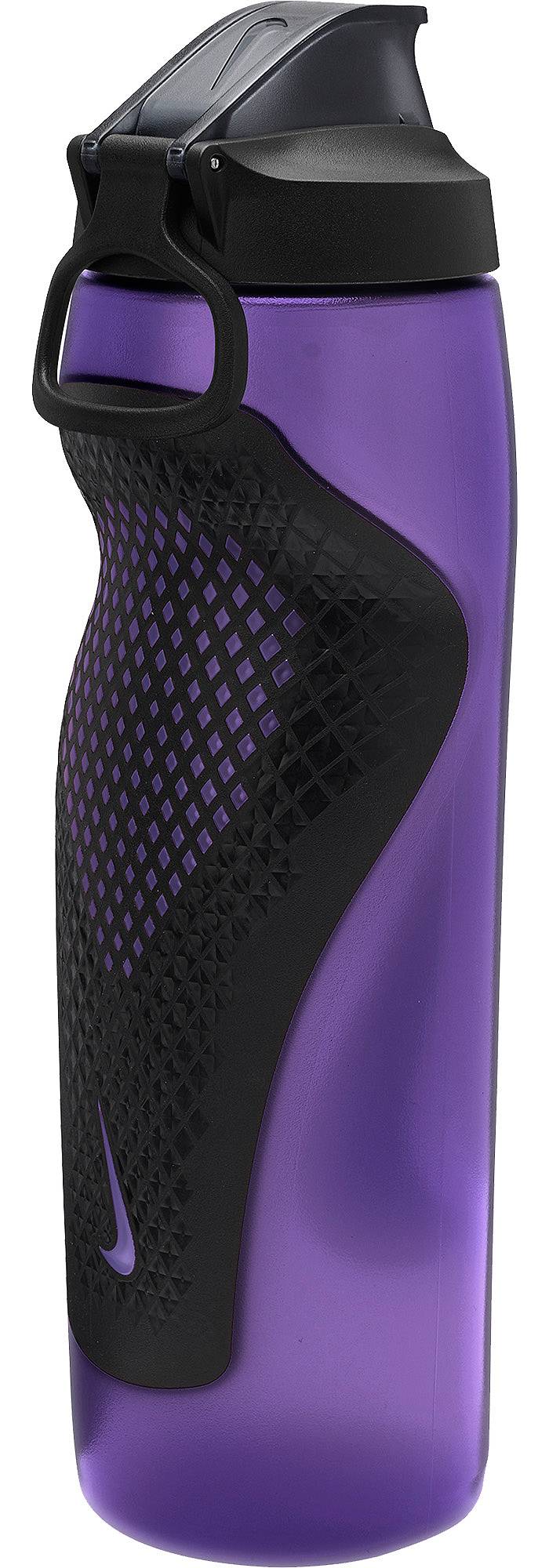 Nike Refuel 32 oz. Water Bottle with Locking Lid, Actiongrape/Blk/Met Gold