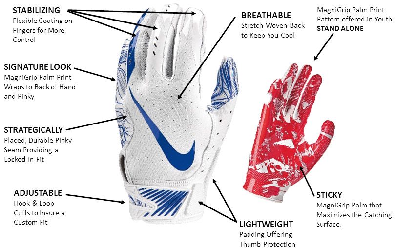Nike Youth Vapor Jet 5.0 Receiver Gloves product image
