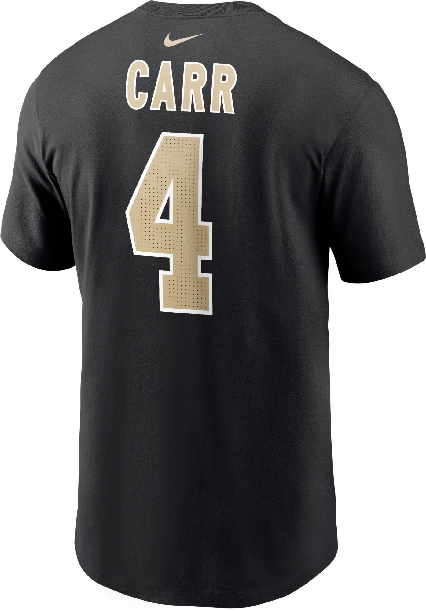 Nike Men's New Orleans Saints Derek Carr #4 Black Logo T-Shirt product image
