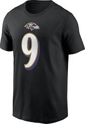 Nike Men's Baltimore Ravens Justin Tucker #9 Black T-Shirt