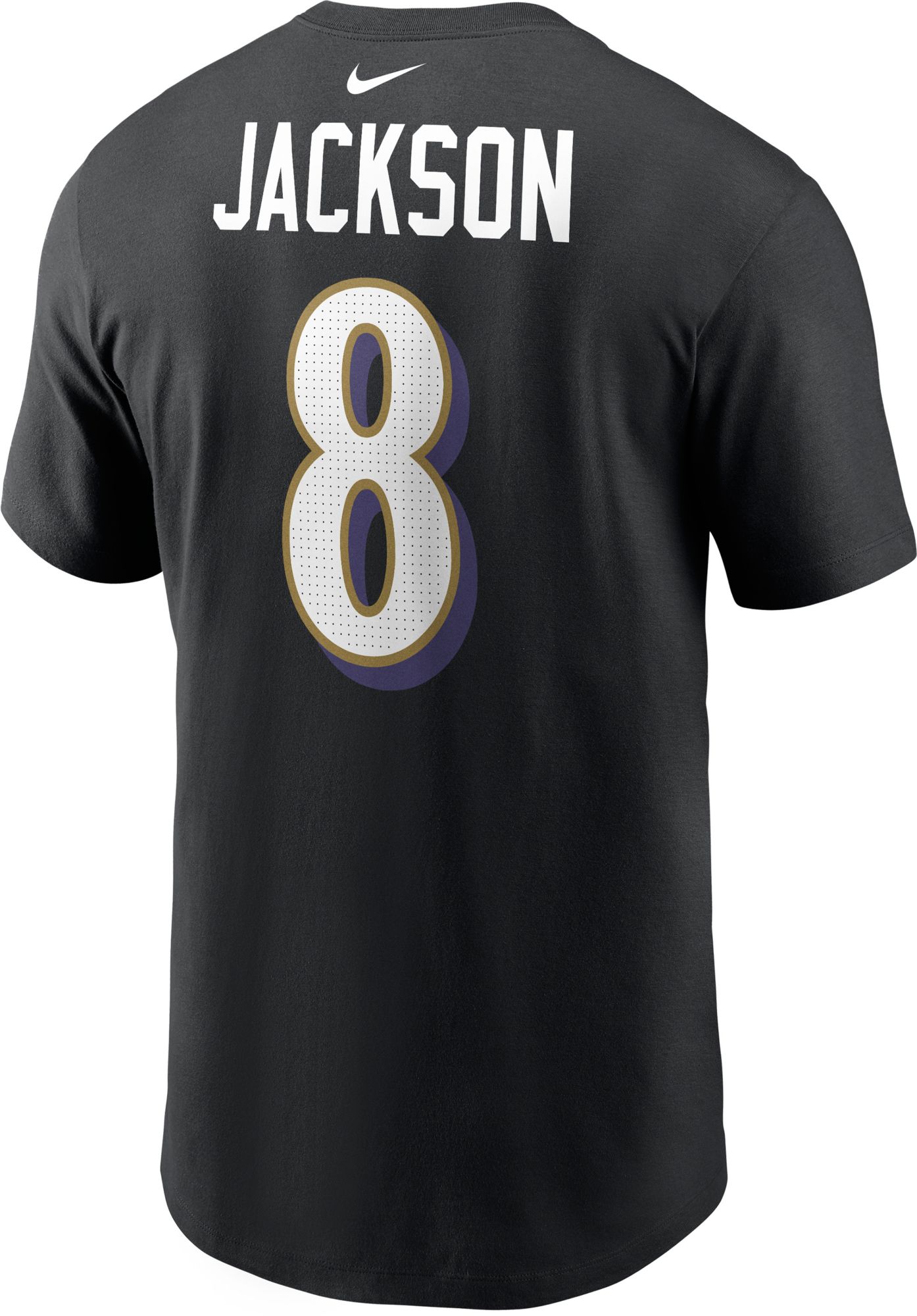 Nike Men's Baltimore Ravens Lamar Jackson #8 Black T-Shirt product image