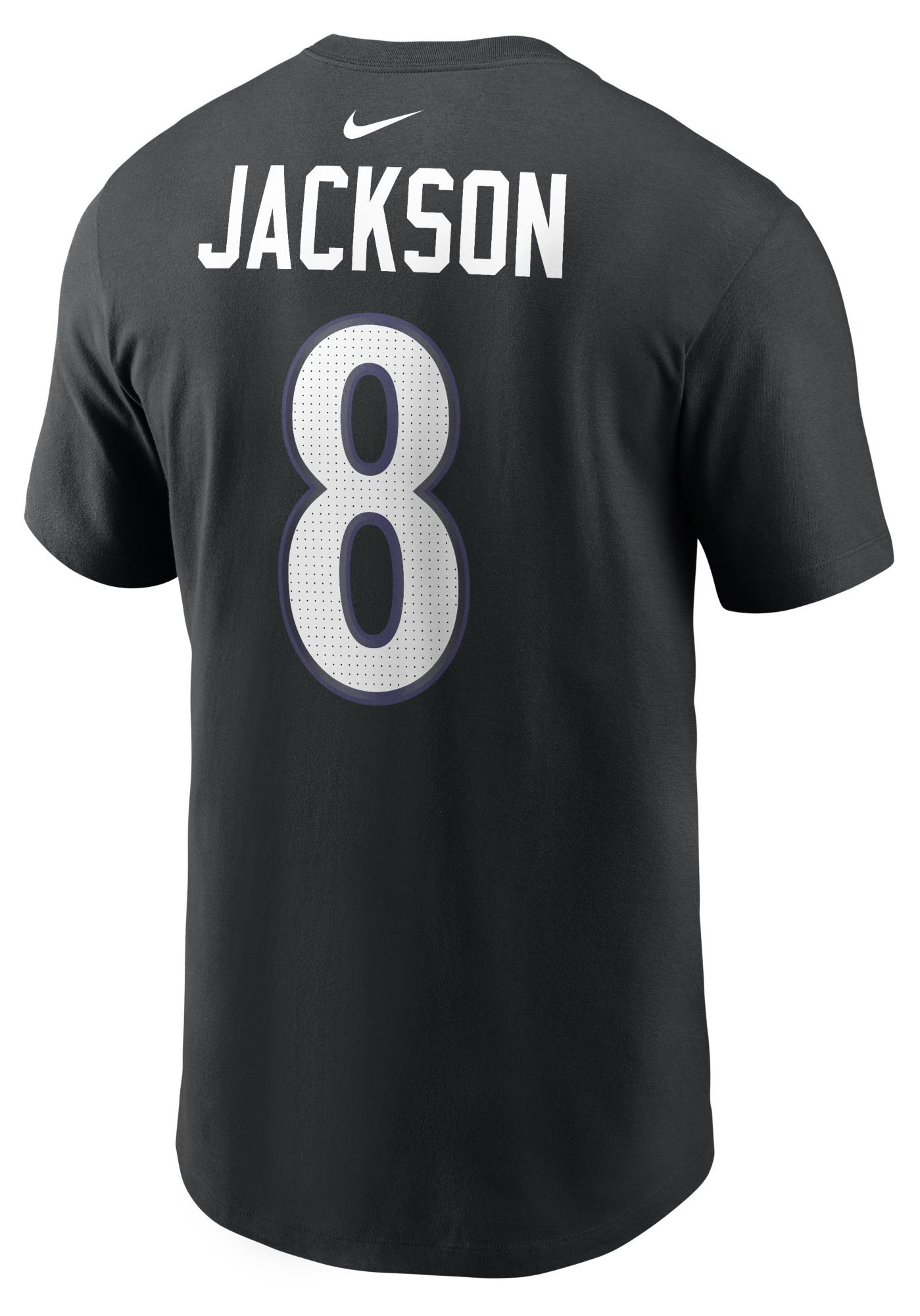 Nike Men's Baltimore Ravens Black Lamar Jackson #8 Alternate T