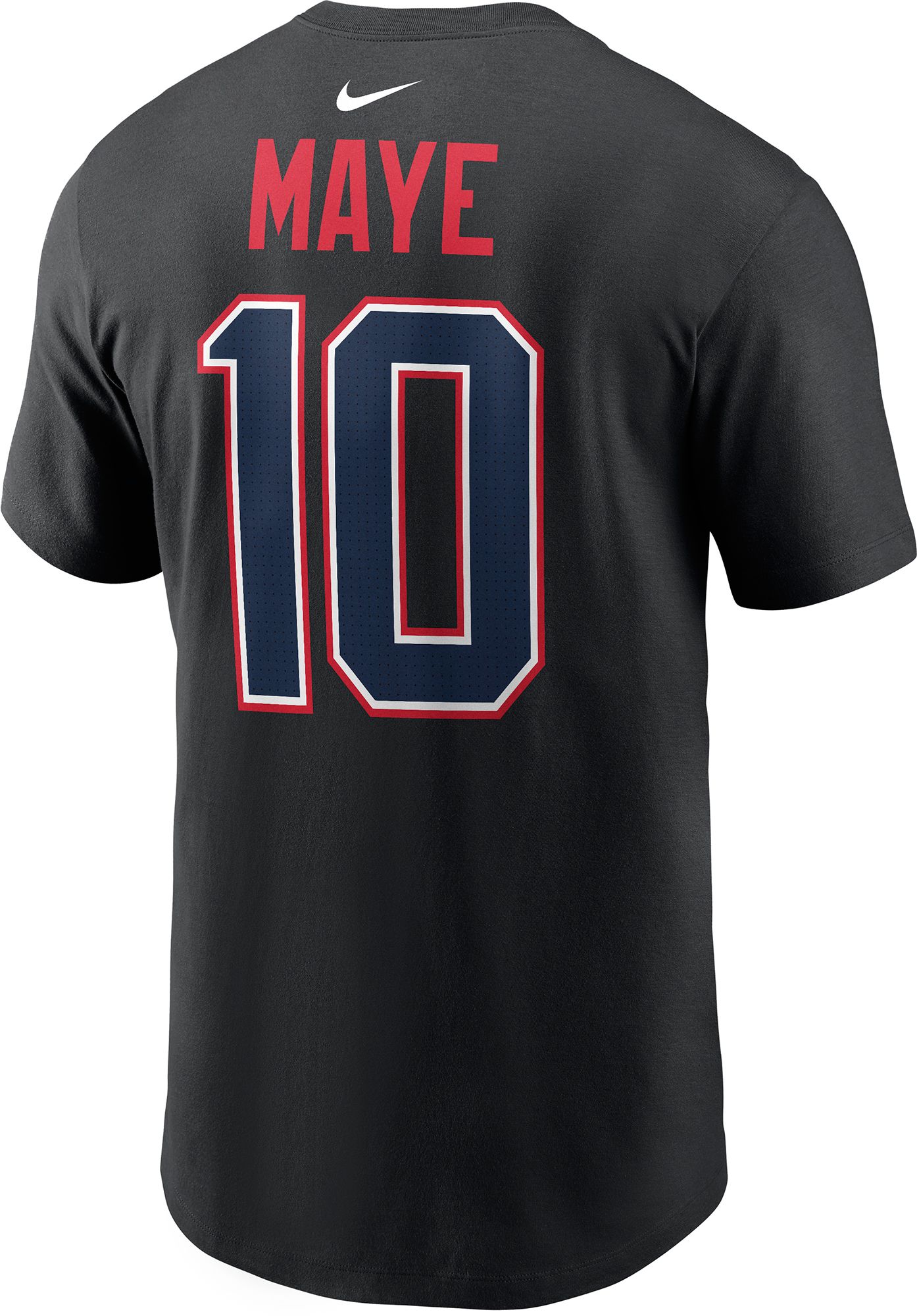 Nike Adult New England Patriots Drake Maye #10 Black T-Shirt product image