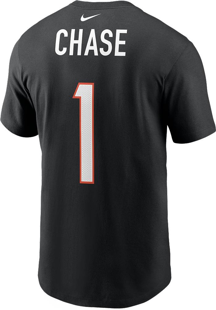 Nike Cincinnati Bengals Ja'Marr Chase #1 Black Short-Sleeve T-Shirt